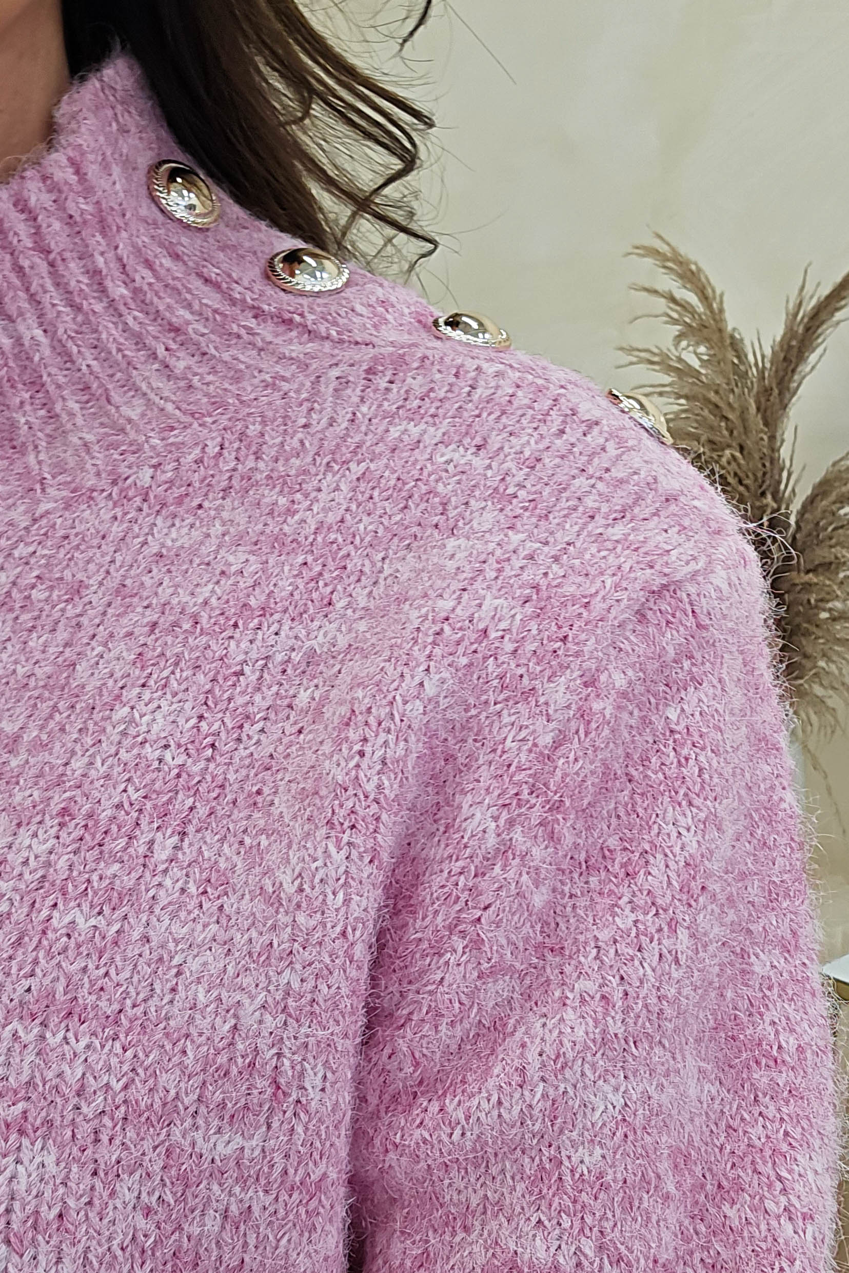 Ayda Cosy Knitted Jumper | Pink | Oh Hello Clothing | One Size | 8 - 14