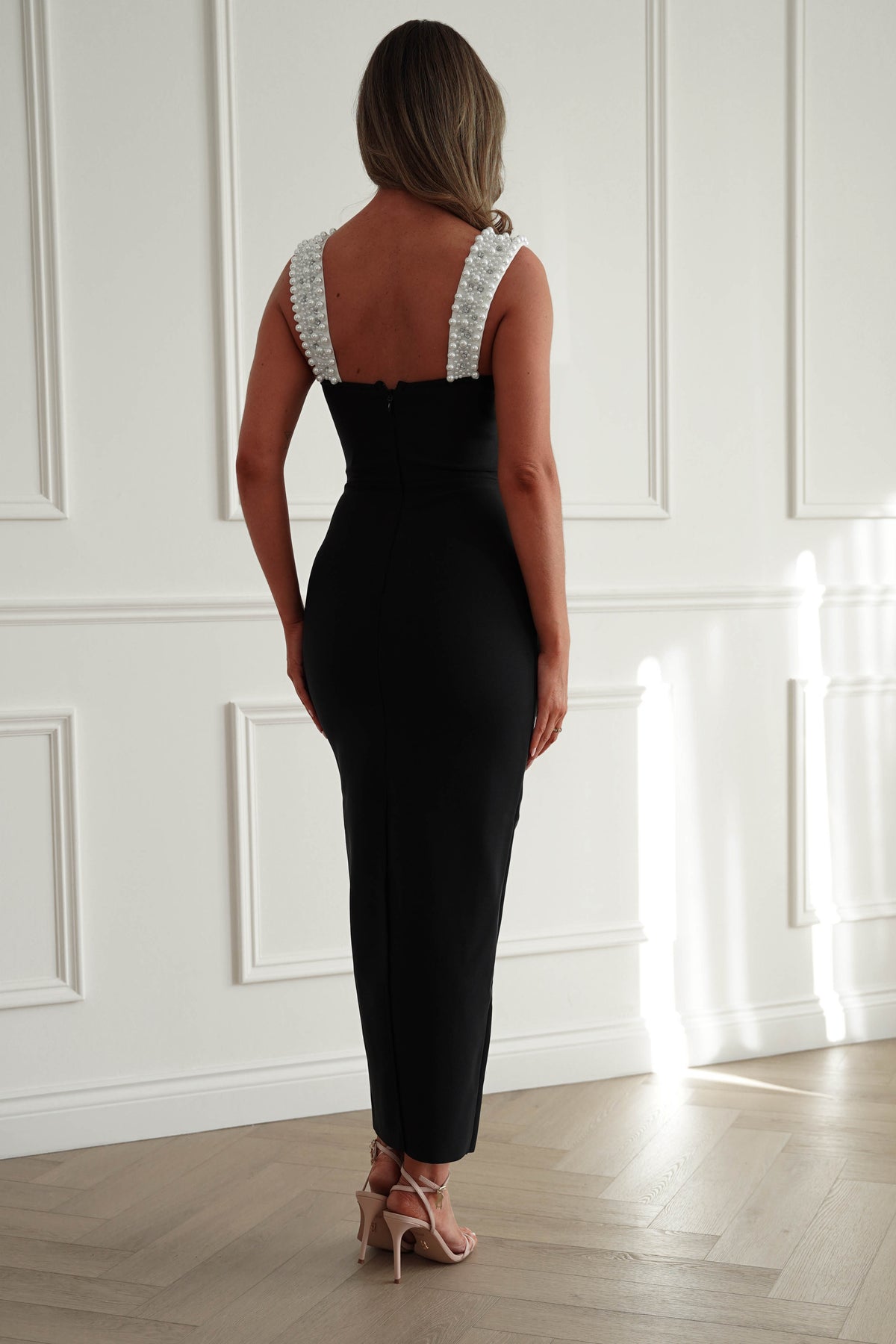 Oh Hello Clothing Women > Clothing > Dresses *DONE-F&P|613376 |black dress with white embellishment