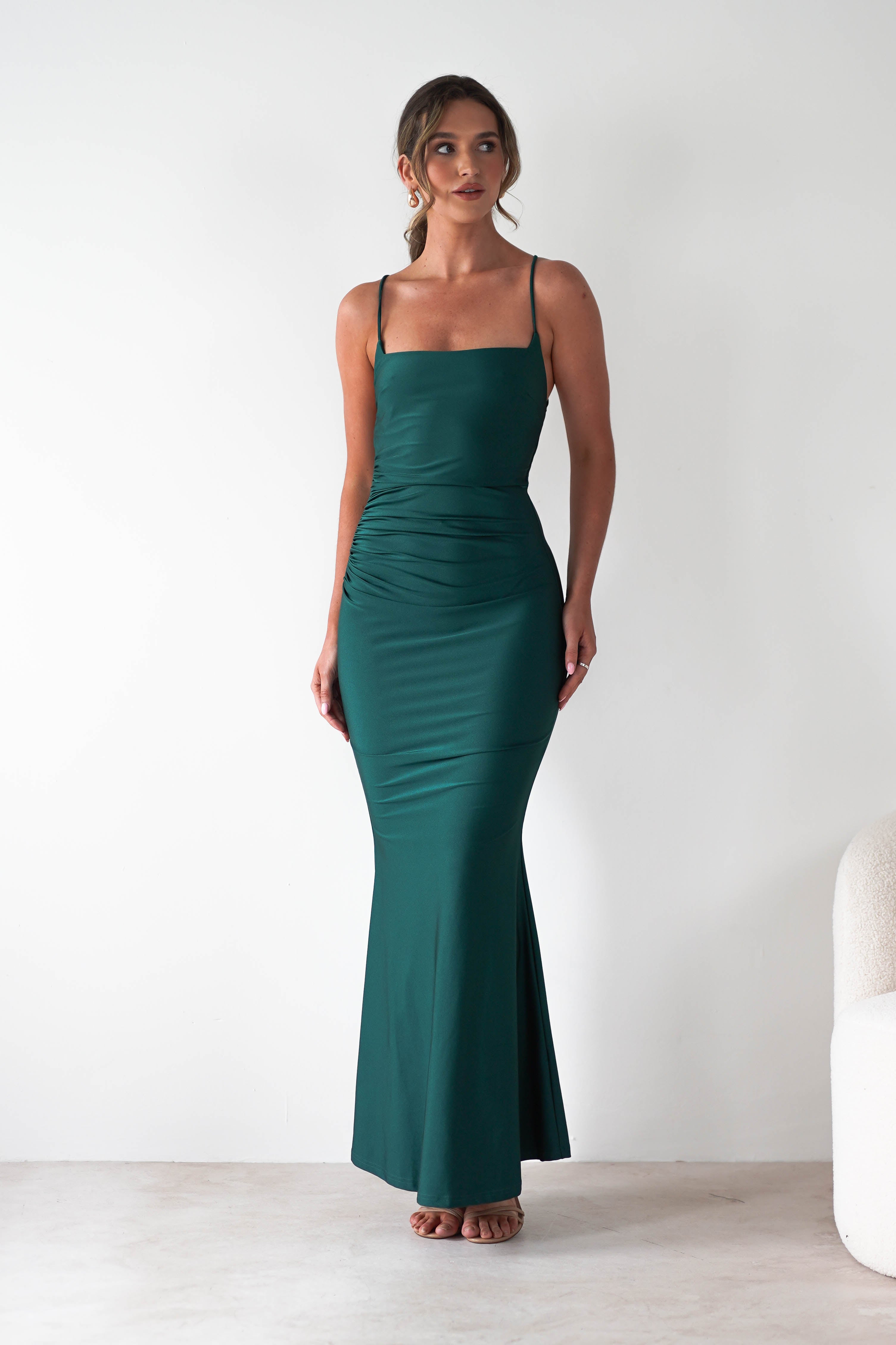 Monette Bodycon Maxi Gown | Emerald Green | Oh Hello Clothing | XS (6)