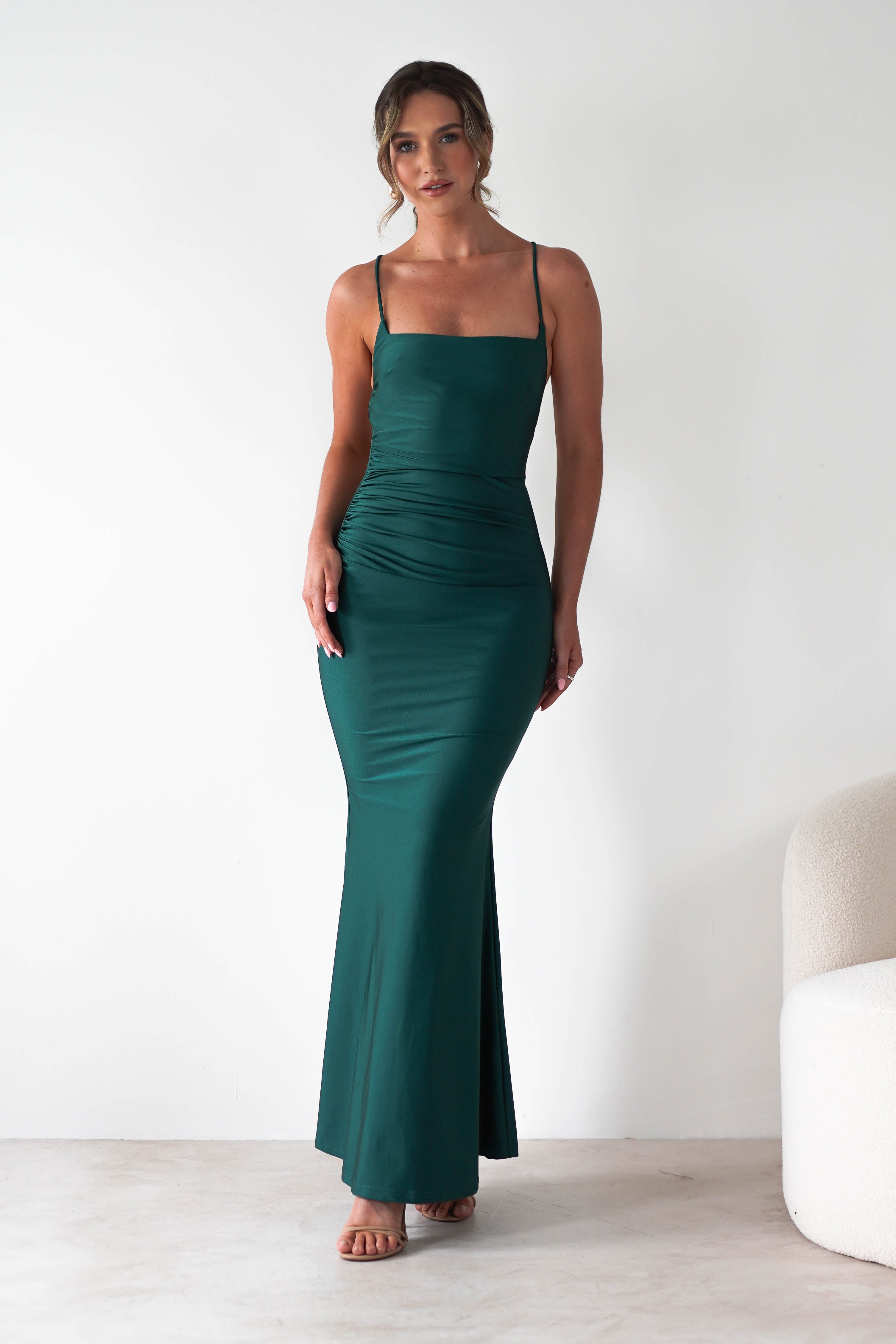 Monette Bodycon Maxi Gown | Emerald Green | Oh Hello Clothing | XS (6)