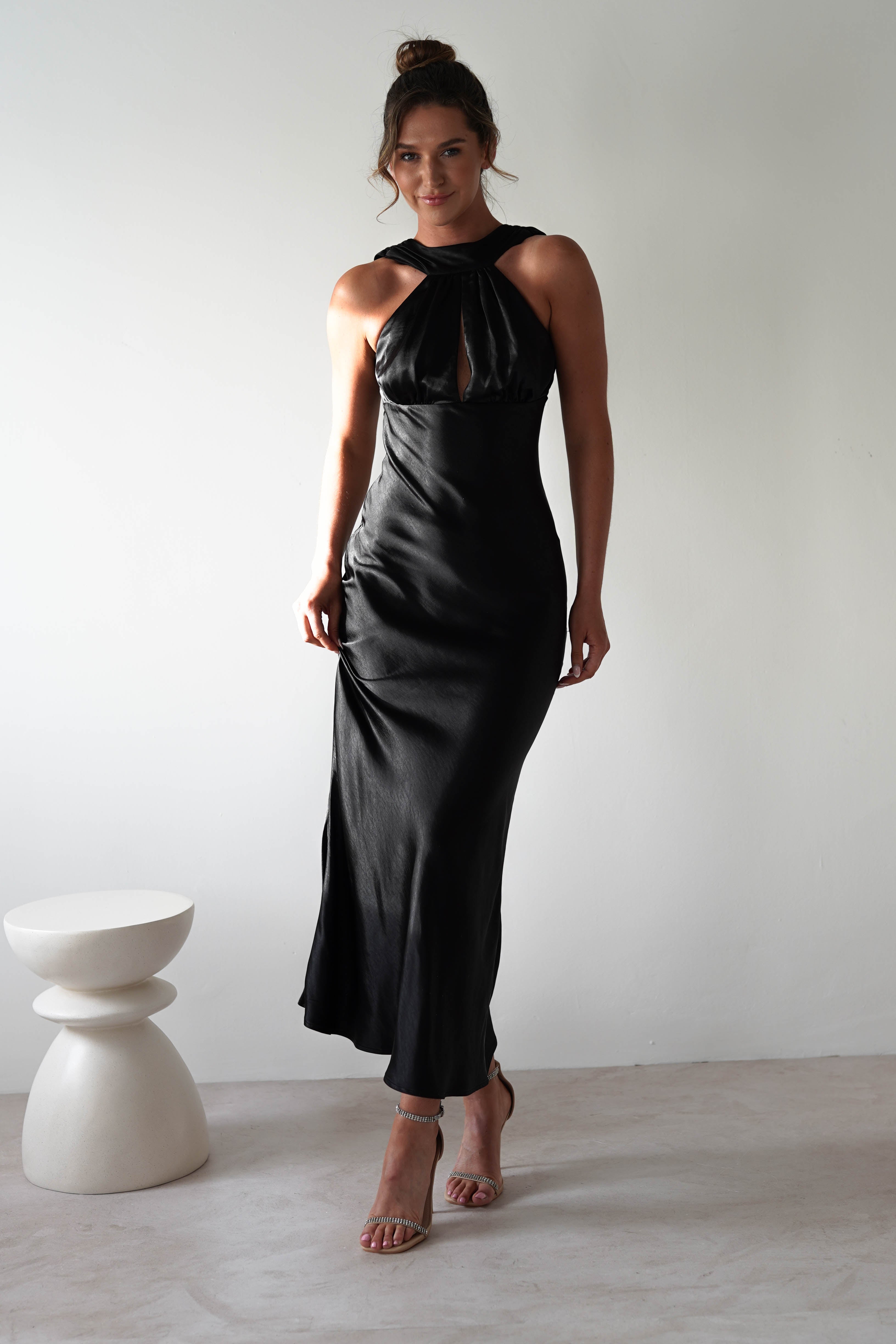 Lauryn Halter Neck Maxi Dress | Black - Oh Hello Clothing