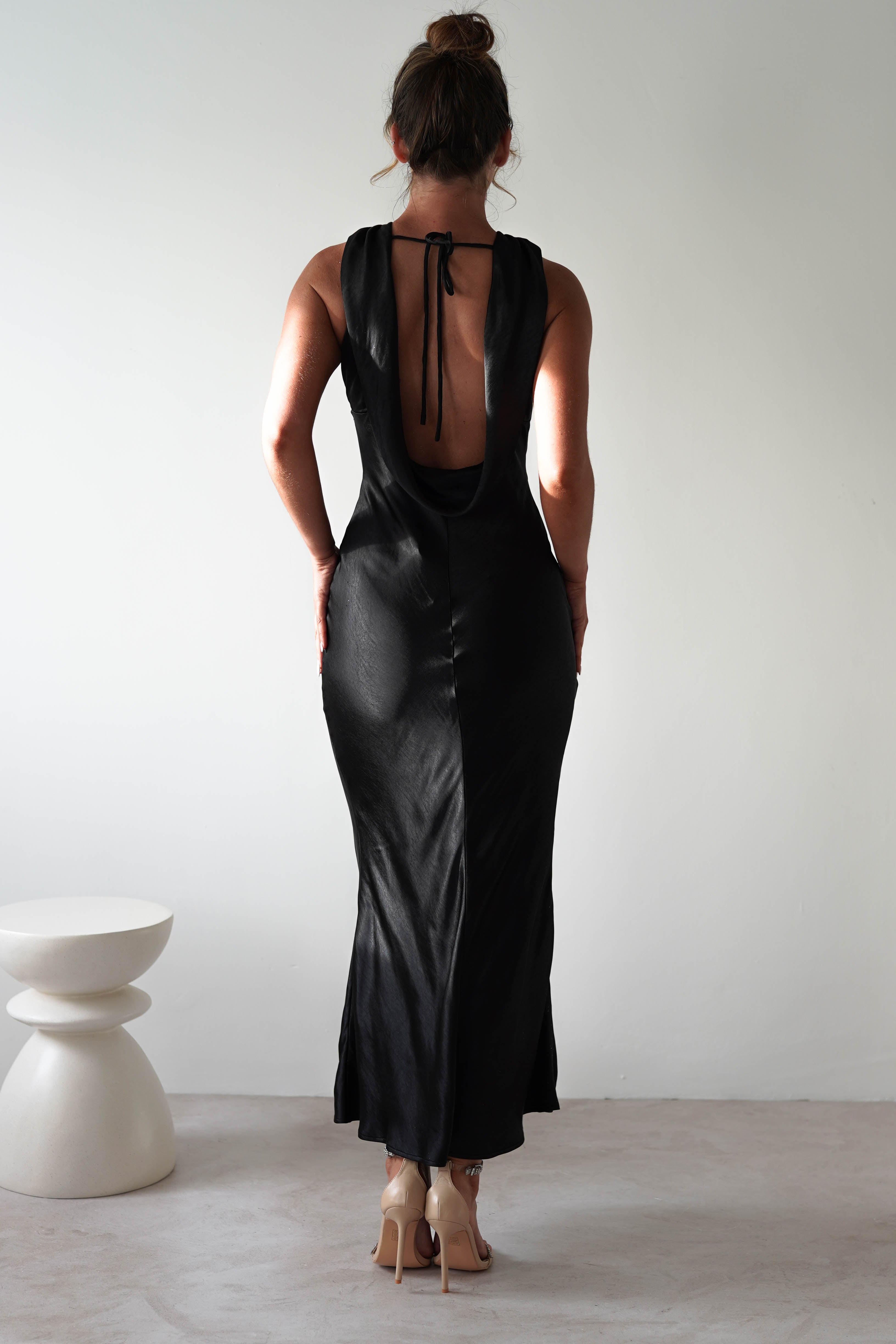 Lauryn Halter Neck Maxi Dress | Black - Oh Hello Clothing