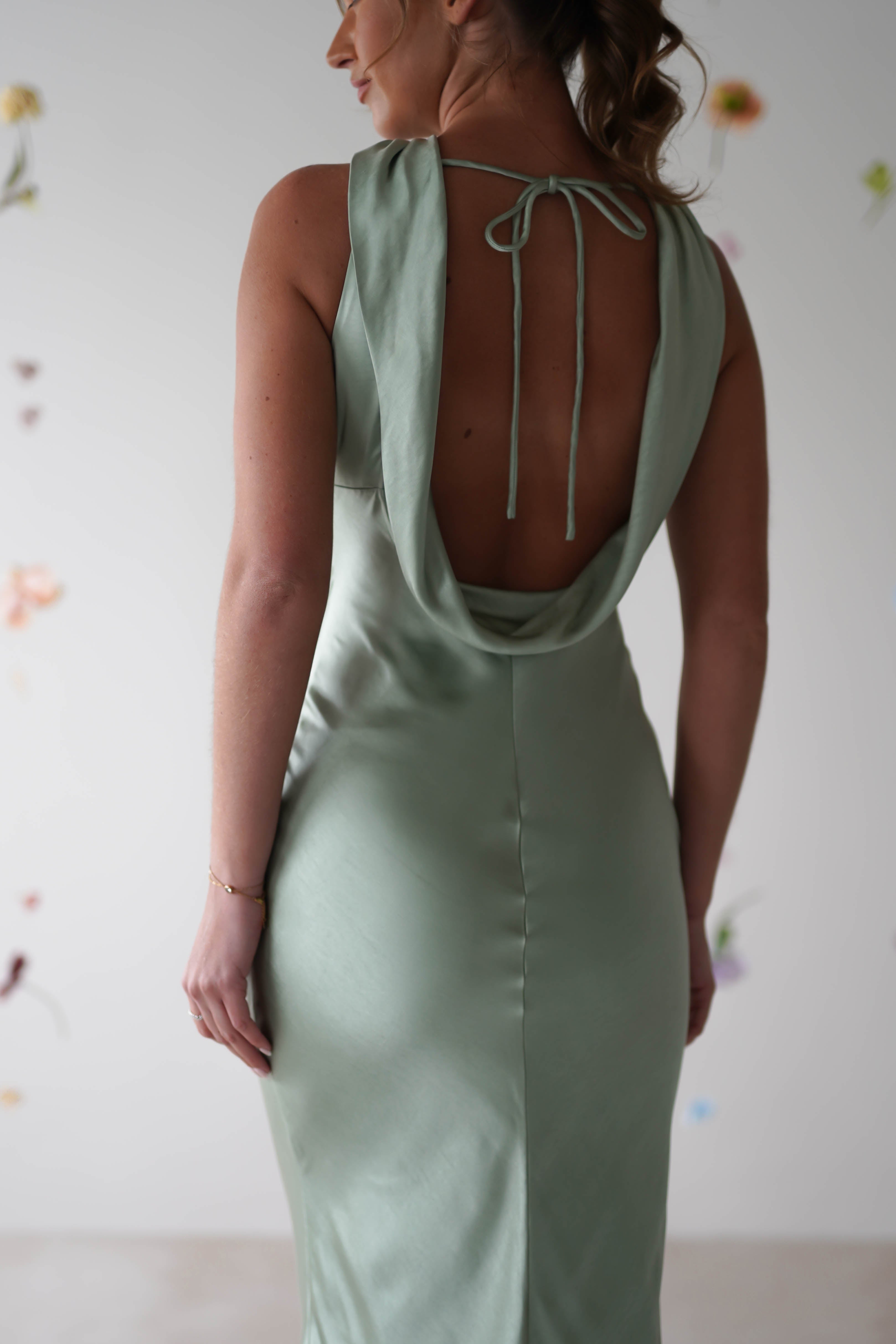 Lauryn Halter Neck Maxi Dress | Sage - Oh Hello Clothing