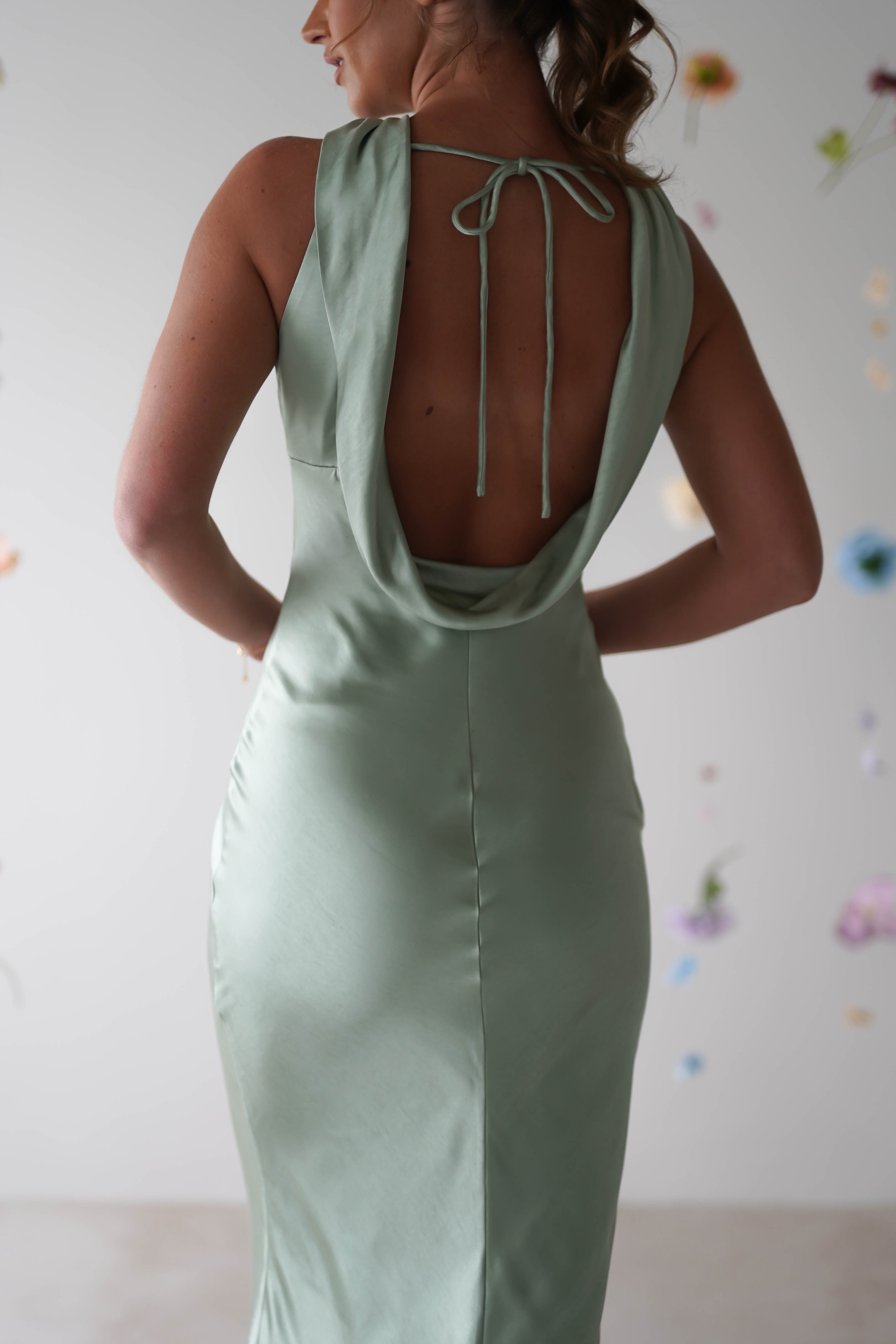 Lauryn Halter Neck Maxi Dress | Sage - Oh Hello Clothing