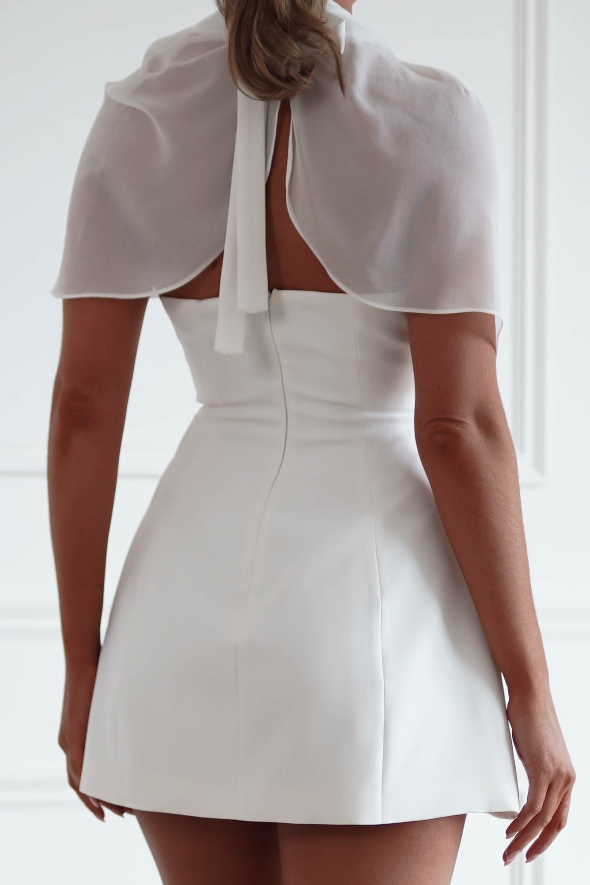Oh Hello Clothing Women > Clothing > Dresses ONE SIZE Elegant Draped Cape | White
