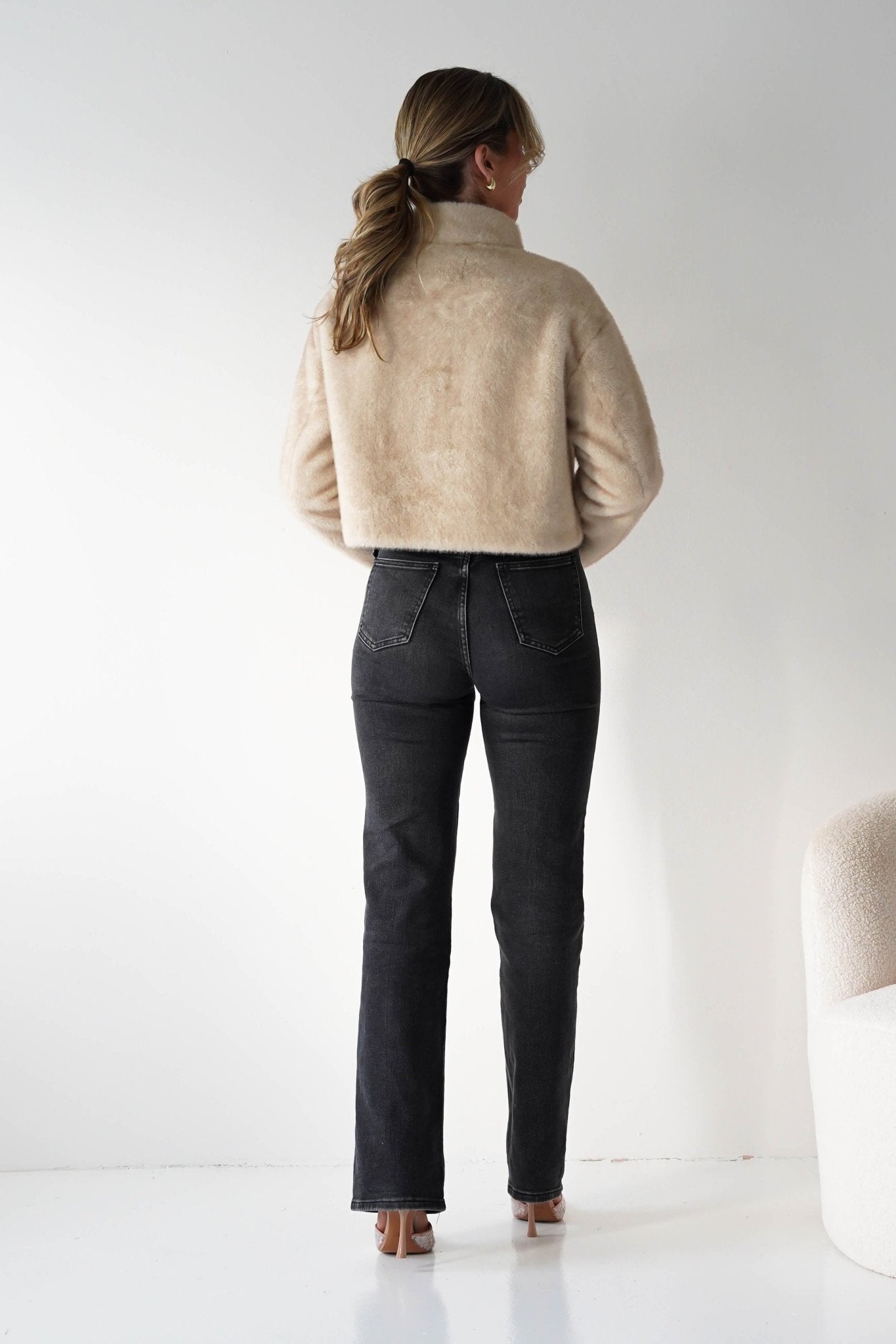 Oh Hello Clothing Blazer & Coats 1*DONE-ATTENTIF-F-085- FUR CROPPED COAT