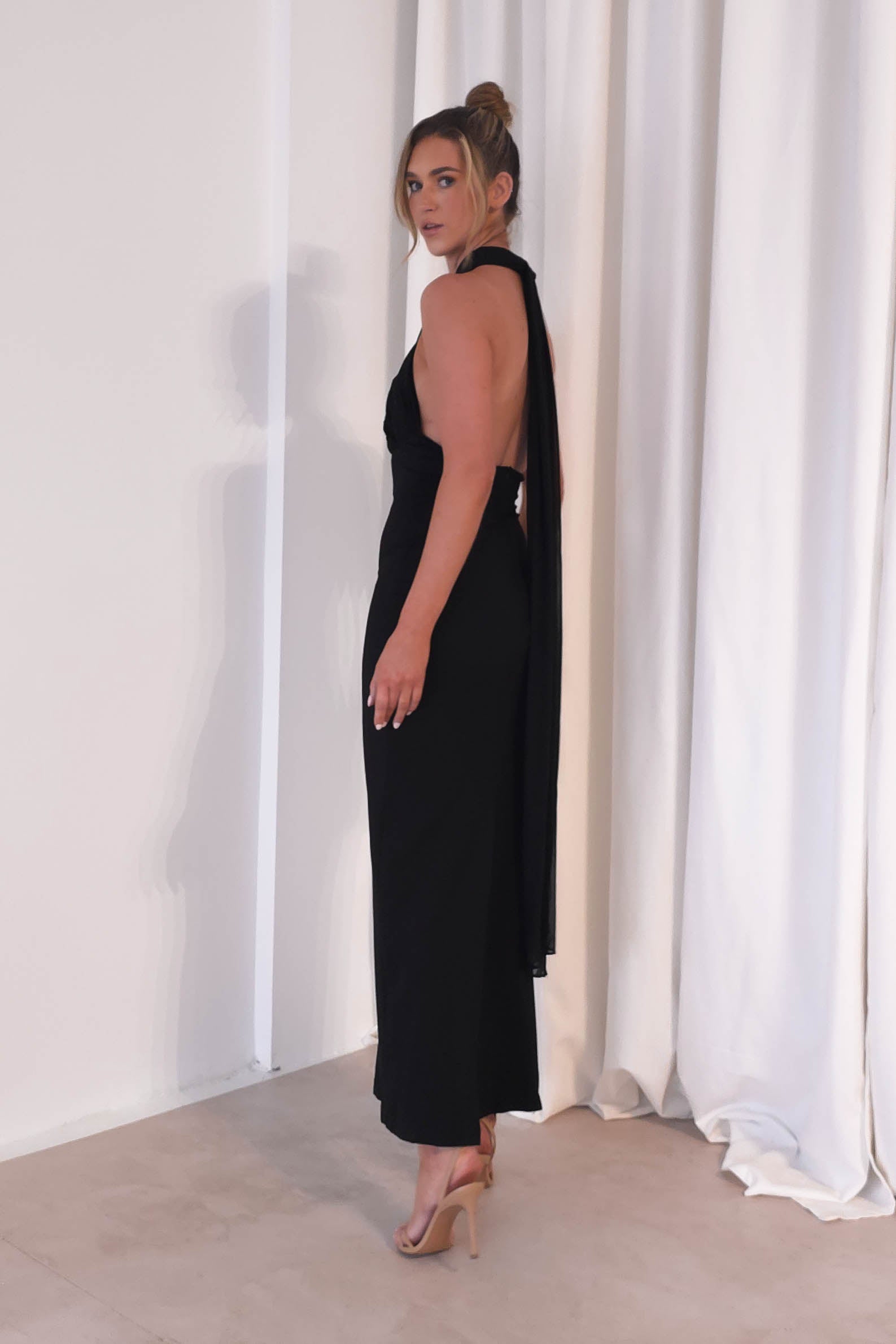 Esme Bodycon Multiway Maxi Dress | Black | Oh Hello Clothing | S (8)