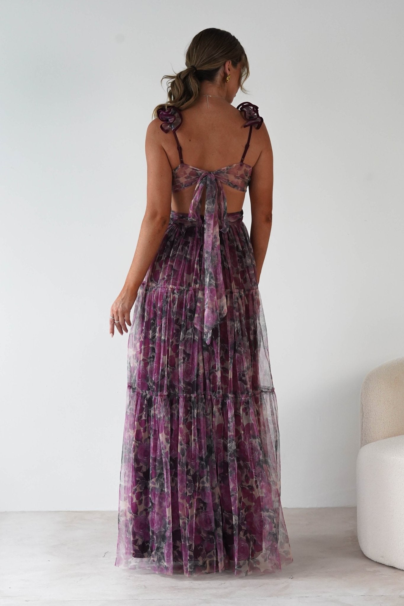 Flirtini Floral Tulle Maxi Dress | Mixed Print | Oh Hello Clothing | S (8)