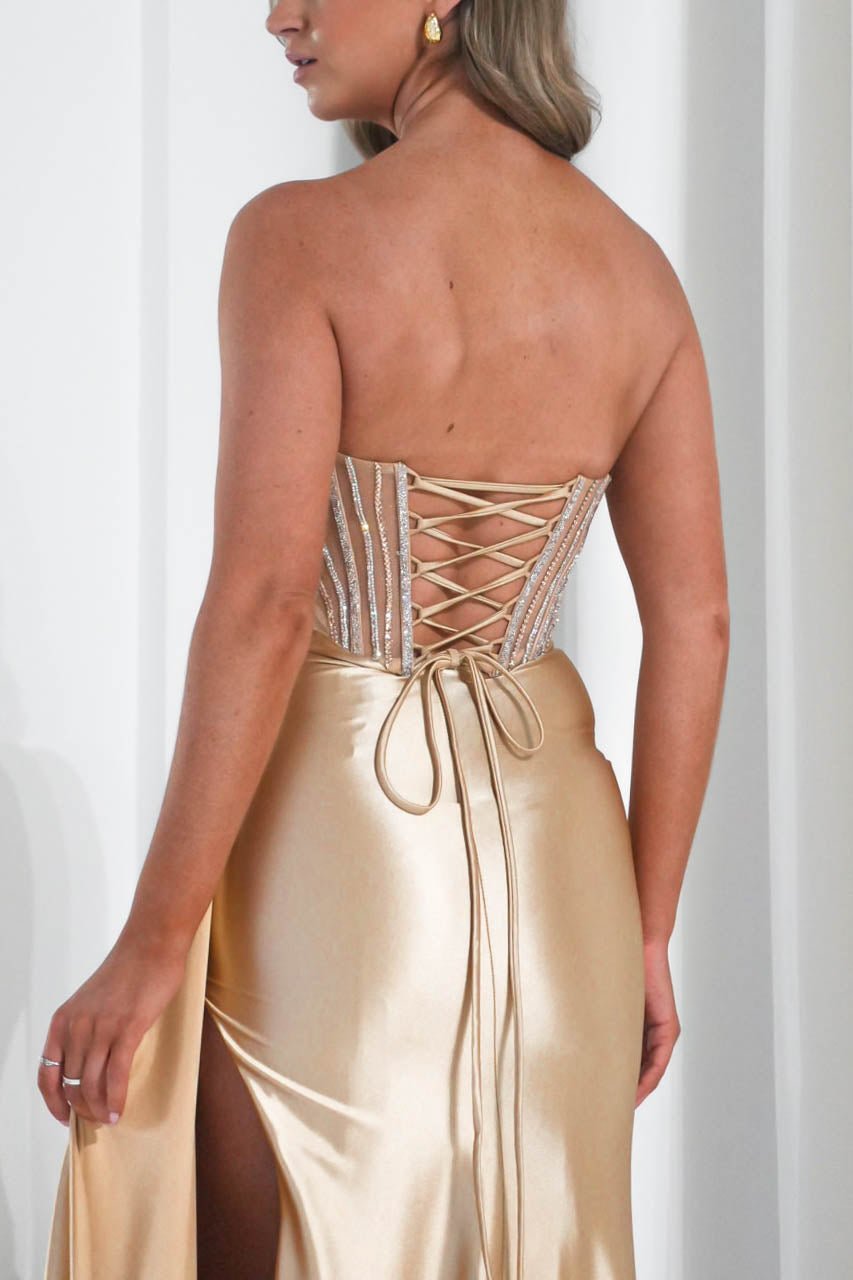 Oh Hello Clothing Dresses 1*DONE -CINDERALLA-CD722- GOLD GOWN