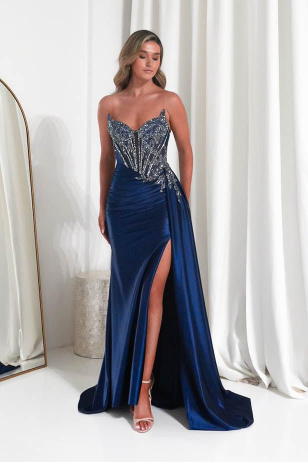 Oh Hello Clothing Dresses 1*DONE -CINDERALLA-CD722- NAVY GOWN