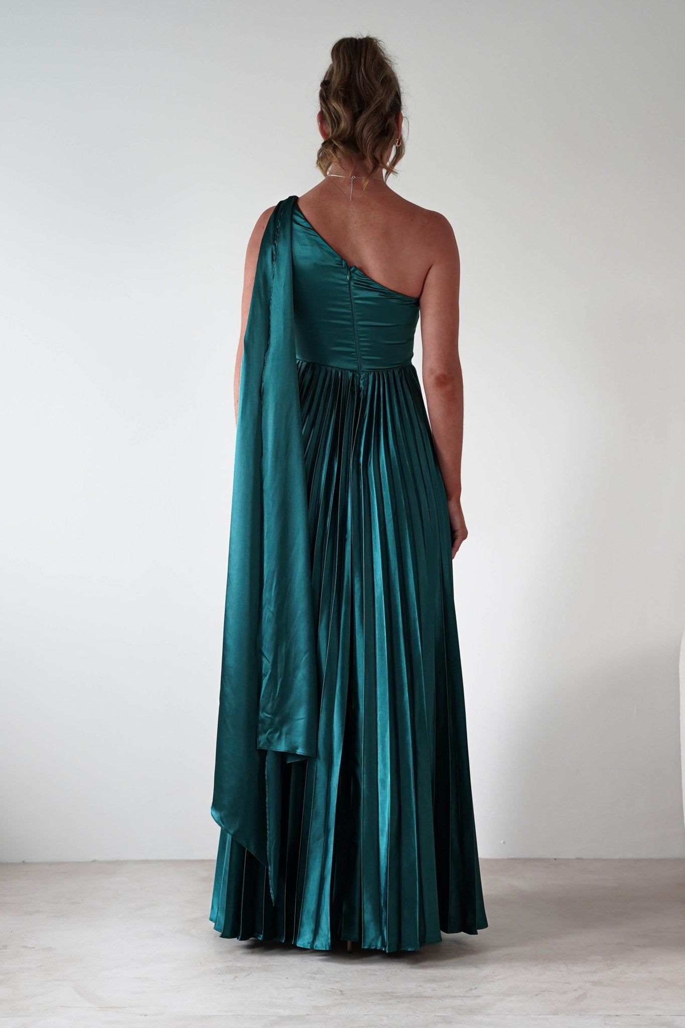 Jianna Peated Maxi Dress | Emerald Green | Oh Hello Clothing | S (8)
