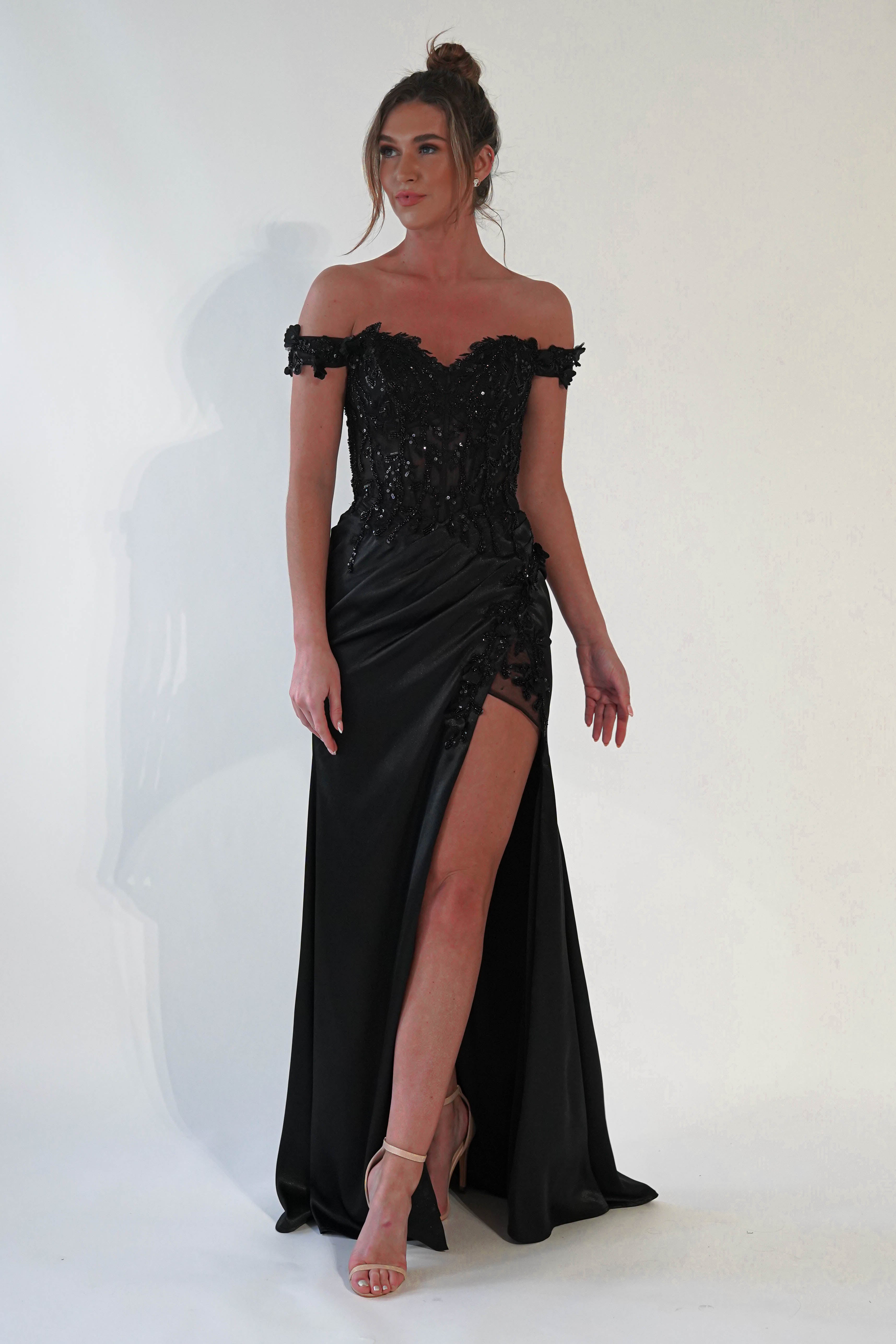 Khacy Embellished Gown | Black | Oh Hello Clothing | XS (6)