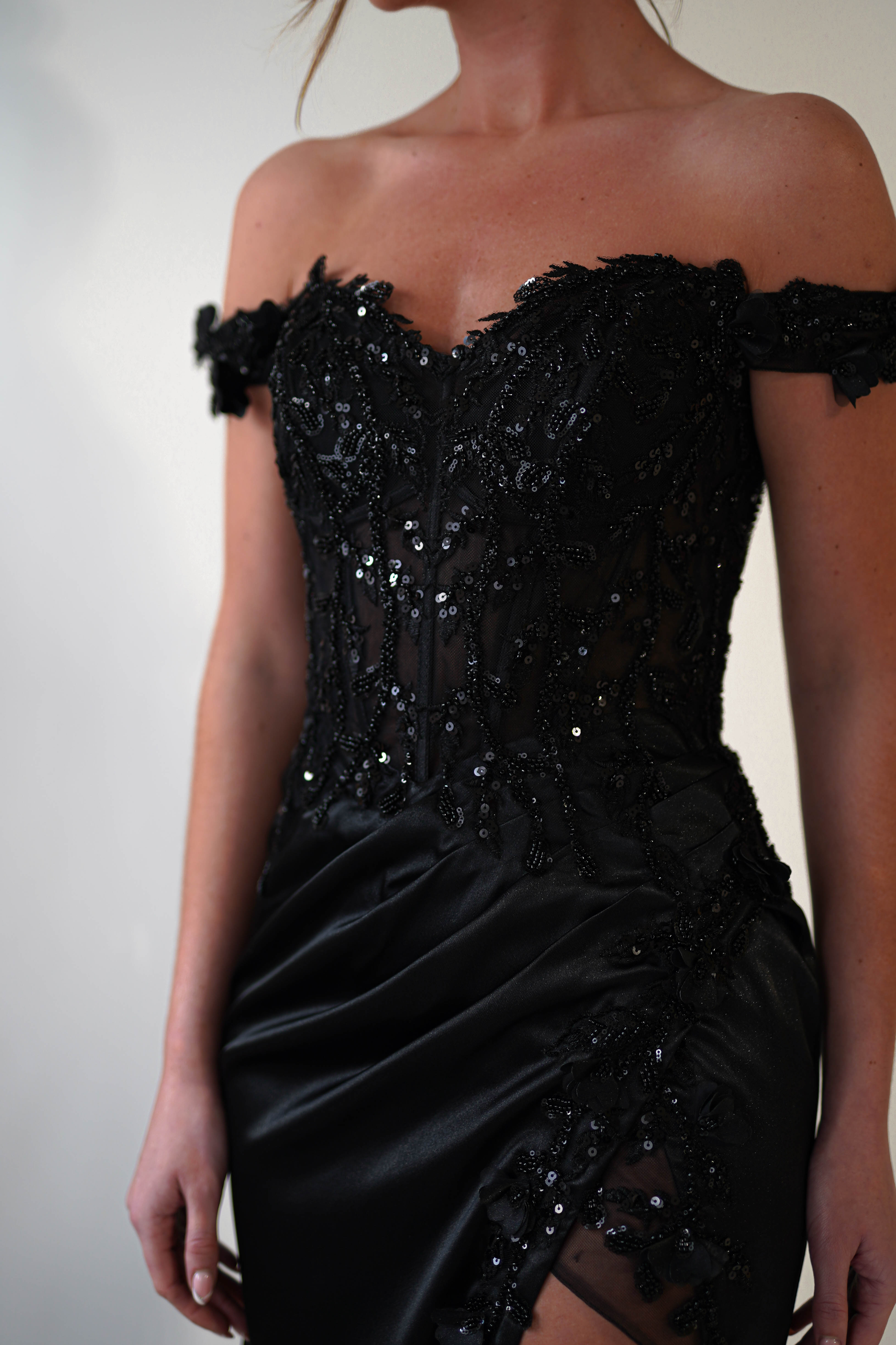 Khacy Embellished Gown | Black | Oh Hello Clothing | XS (6)