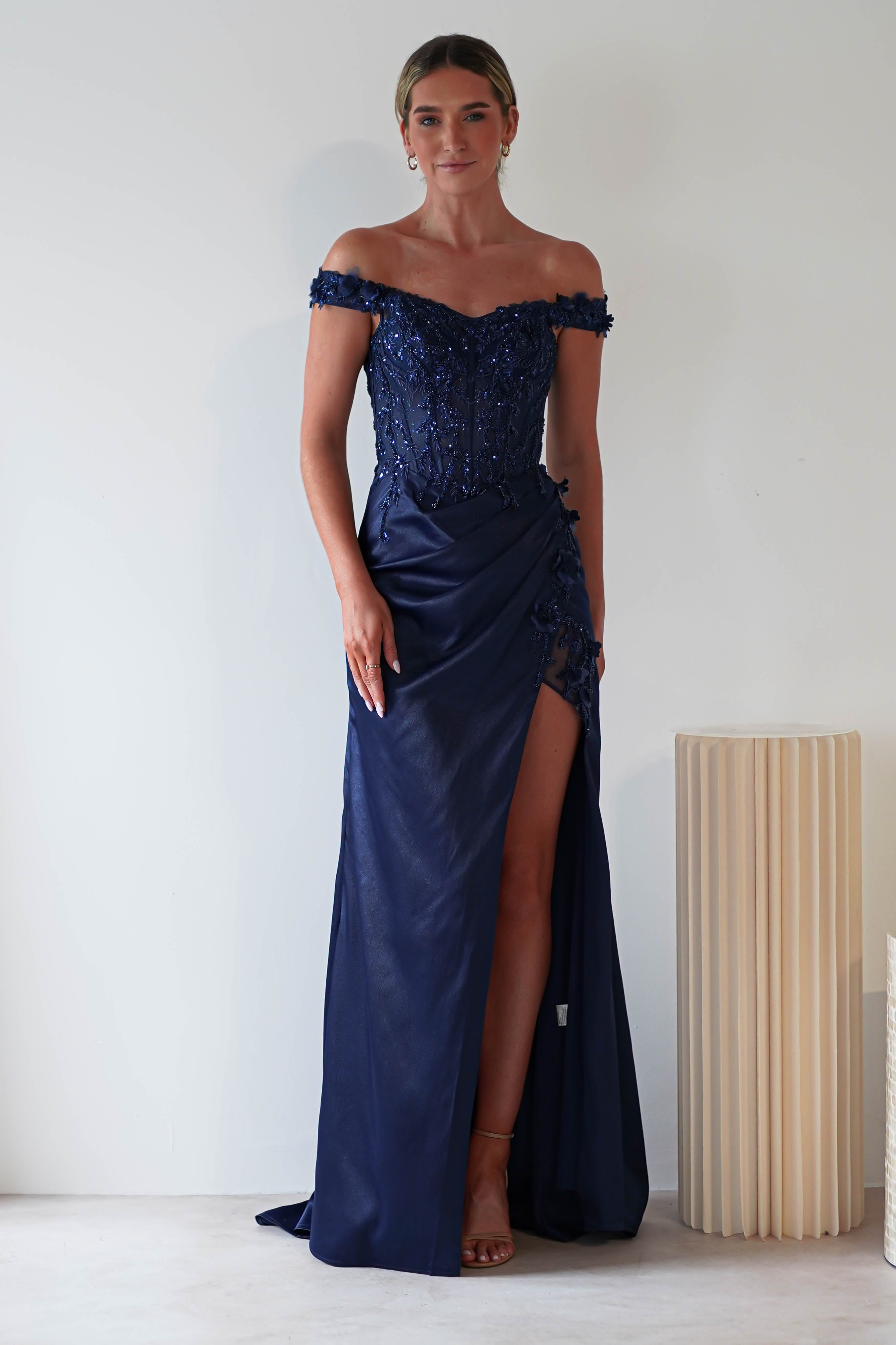 Khacy Embellished Gown | Navy | Oh Hello Clothing | XS (6)