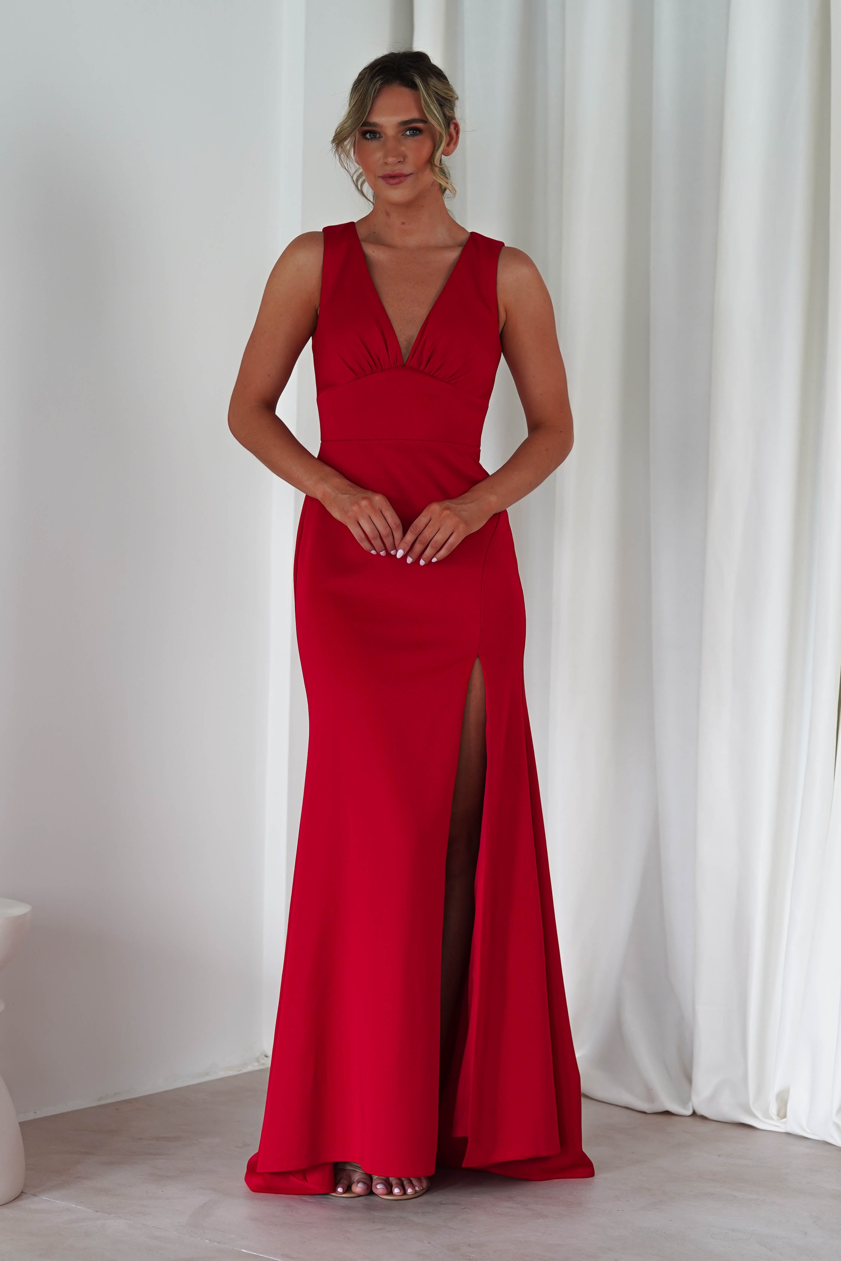 Kleo Bodycon Gown | Red | Oh Hello Clothing | S (8)