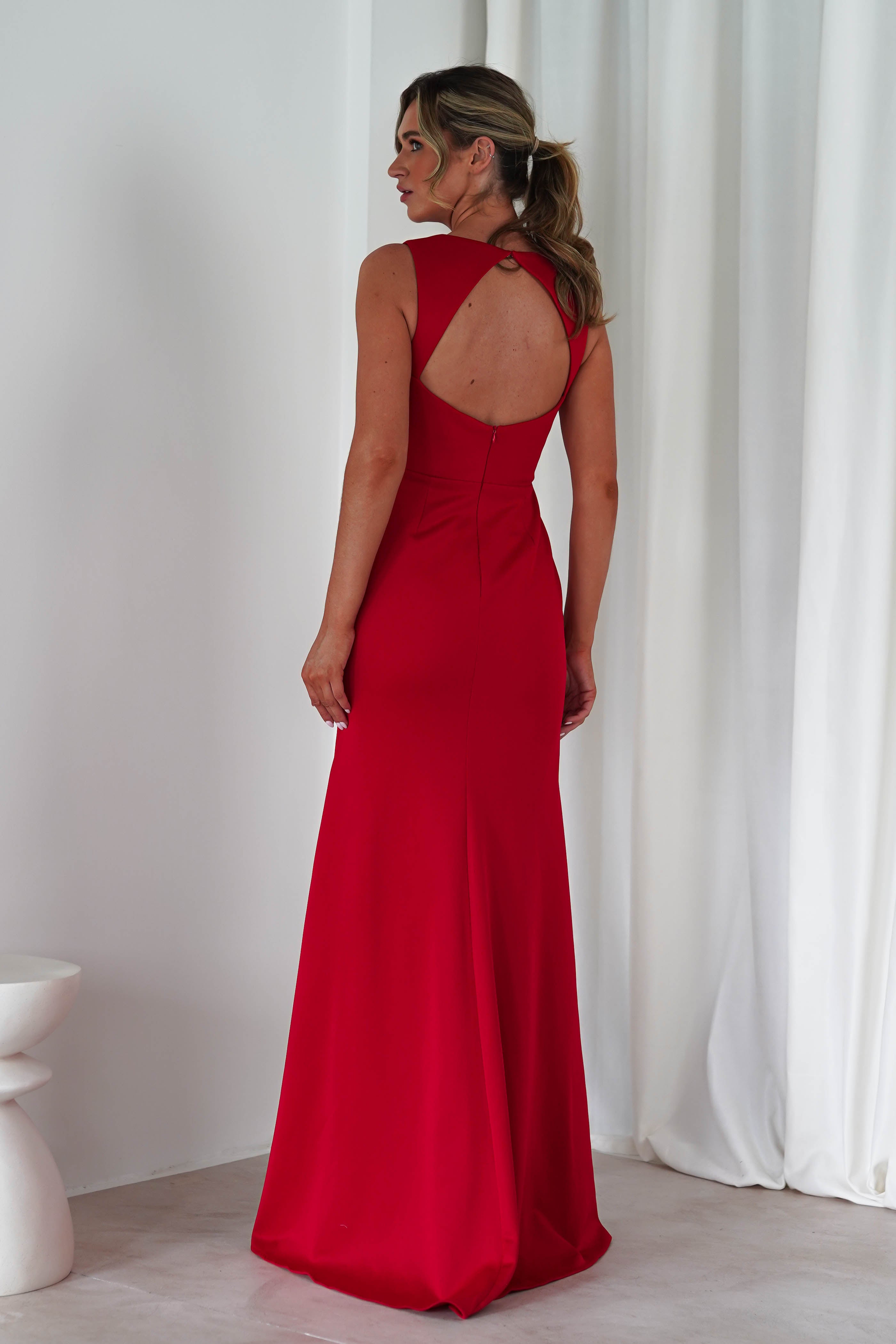 Kleo Bodycon Gown | Red | Oh Hello Clothing | S (8)