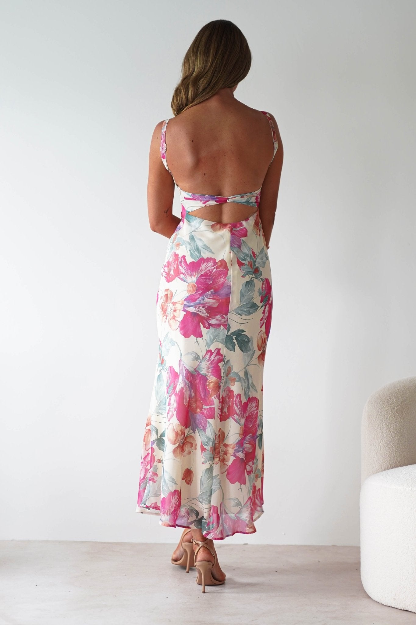 Larah Floral Maxi Dress | Yellow/Pink Print | Oh Hello Clothing | XS (6)