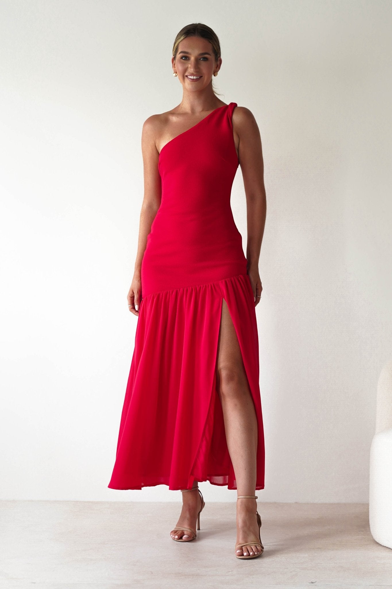 Larson Bodycon Maxi Dress | Red | Oh Hello Clothing | XS (6)