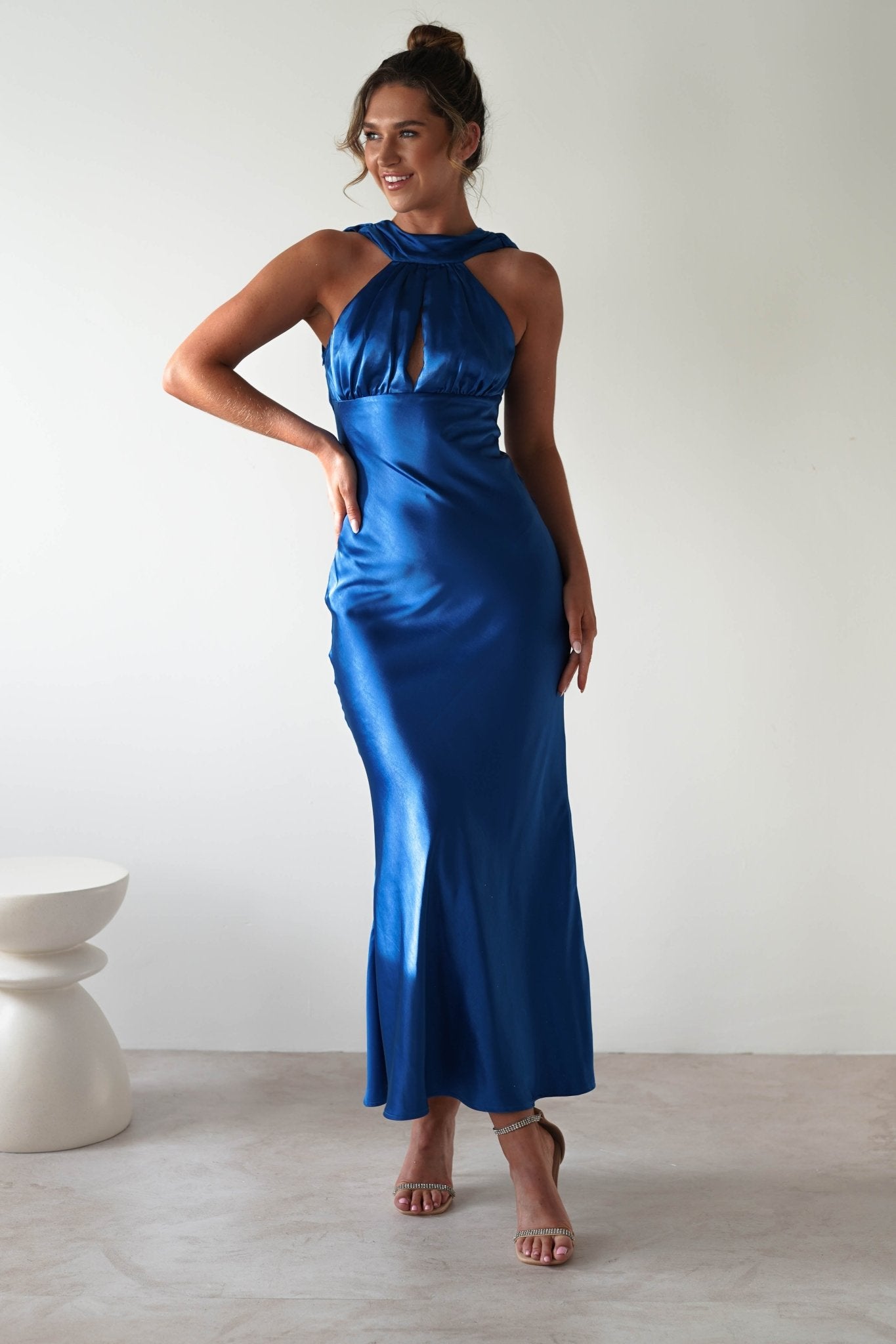 Lauryn Halter Neck Maxi Dress | Cobalt Blue | Oh Hello Clothing | XS (6)