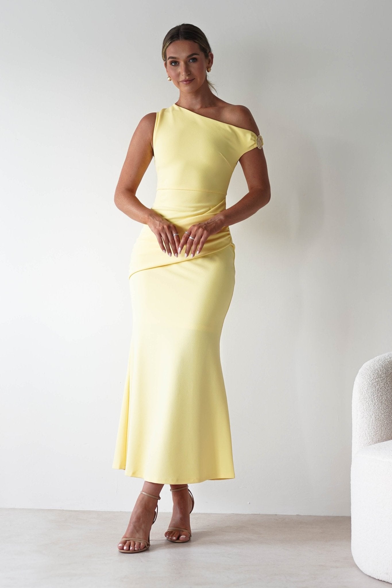 Libra Bodycon Maxi Dress | Yellow | Oh Hello Clothing | XS (6)