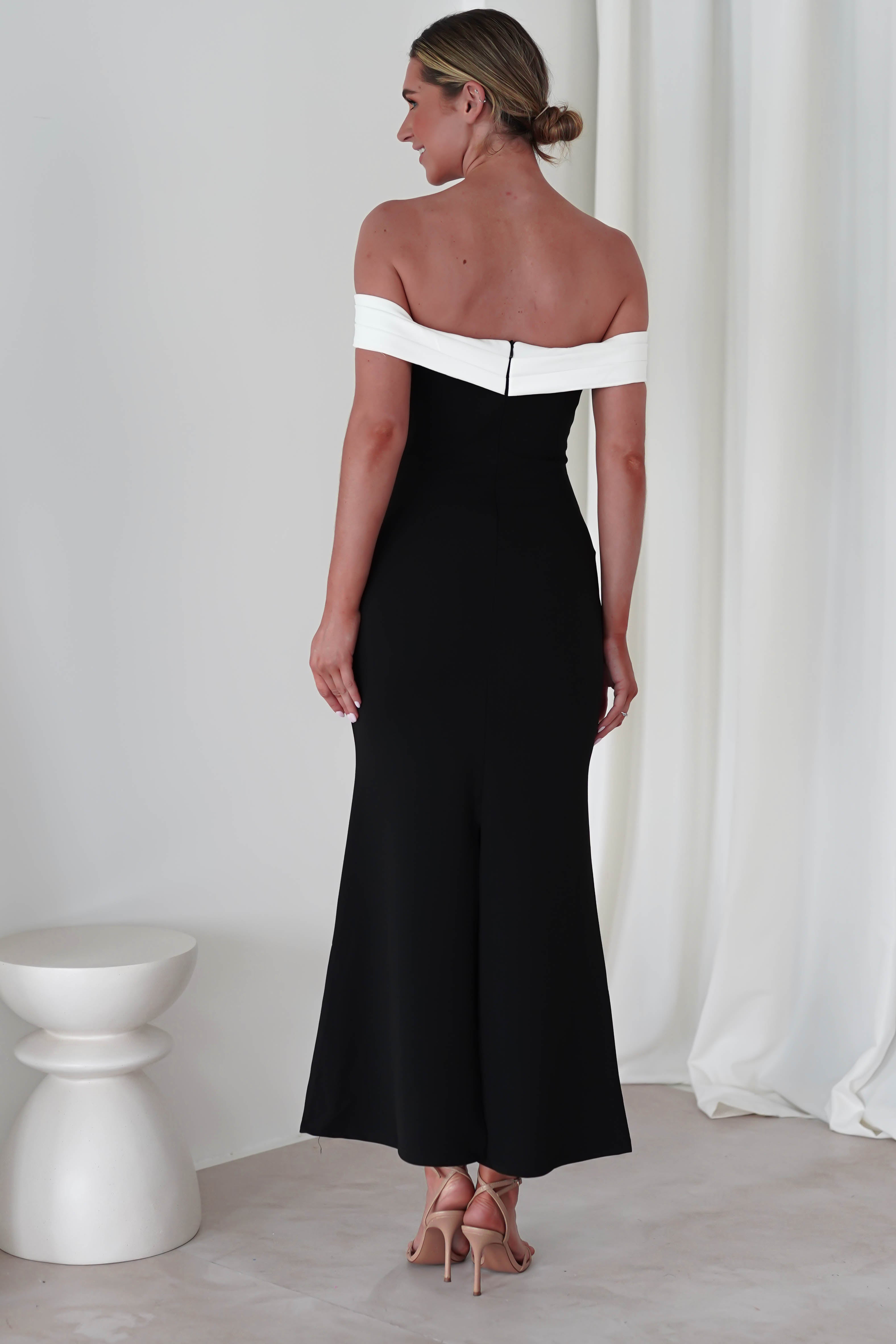 Lily Bodycon Maxi Dress | Monochrome | Oh Hello Clothing | XS (6)