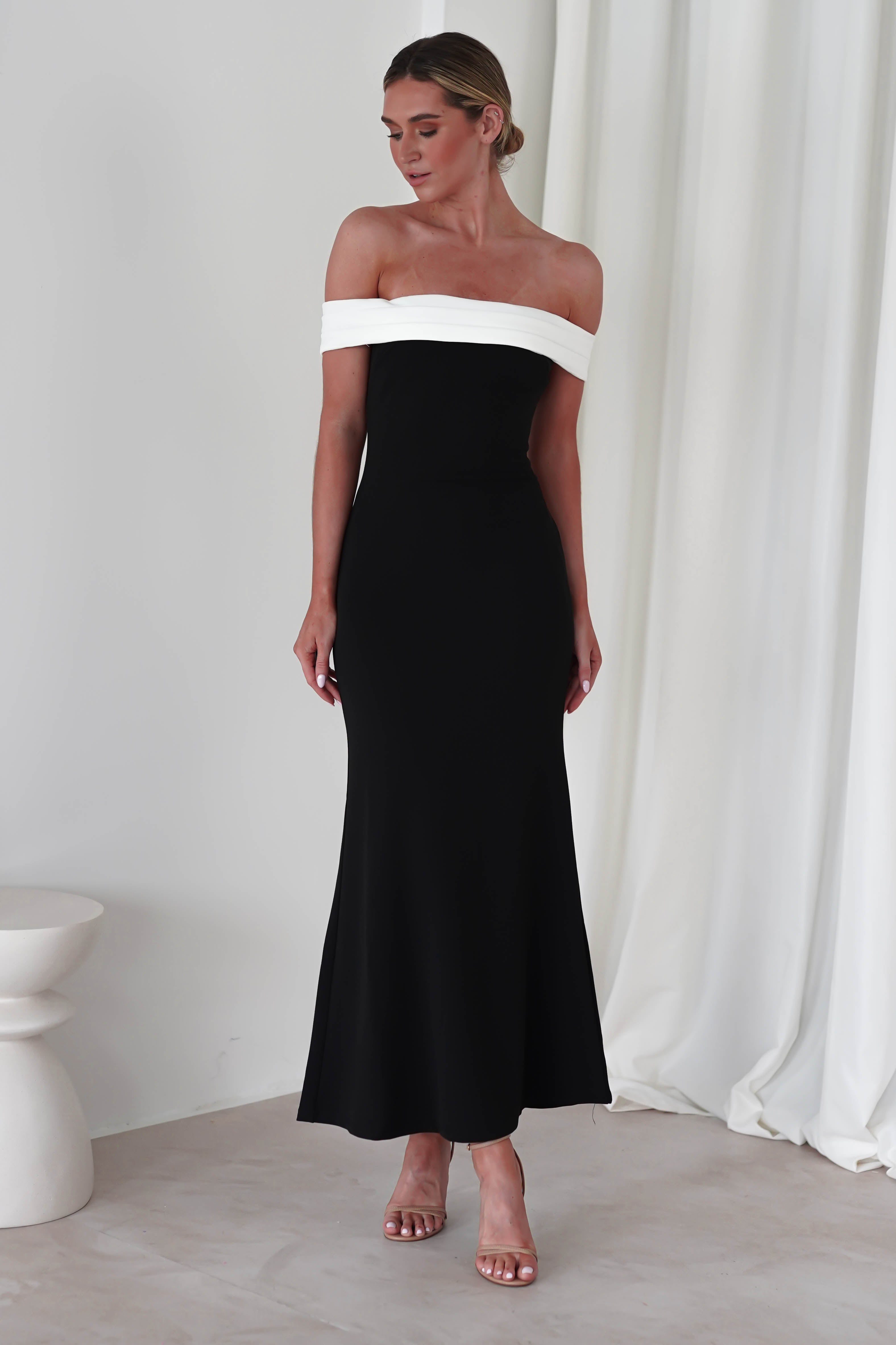 Lily Bodycon Maxi Dress | Monochrome | Oh Hello Clothing | XS (6)