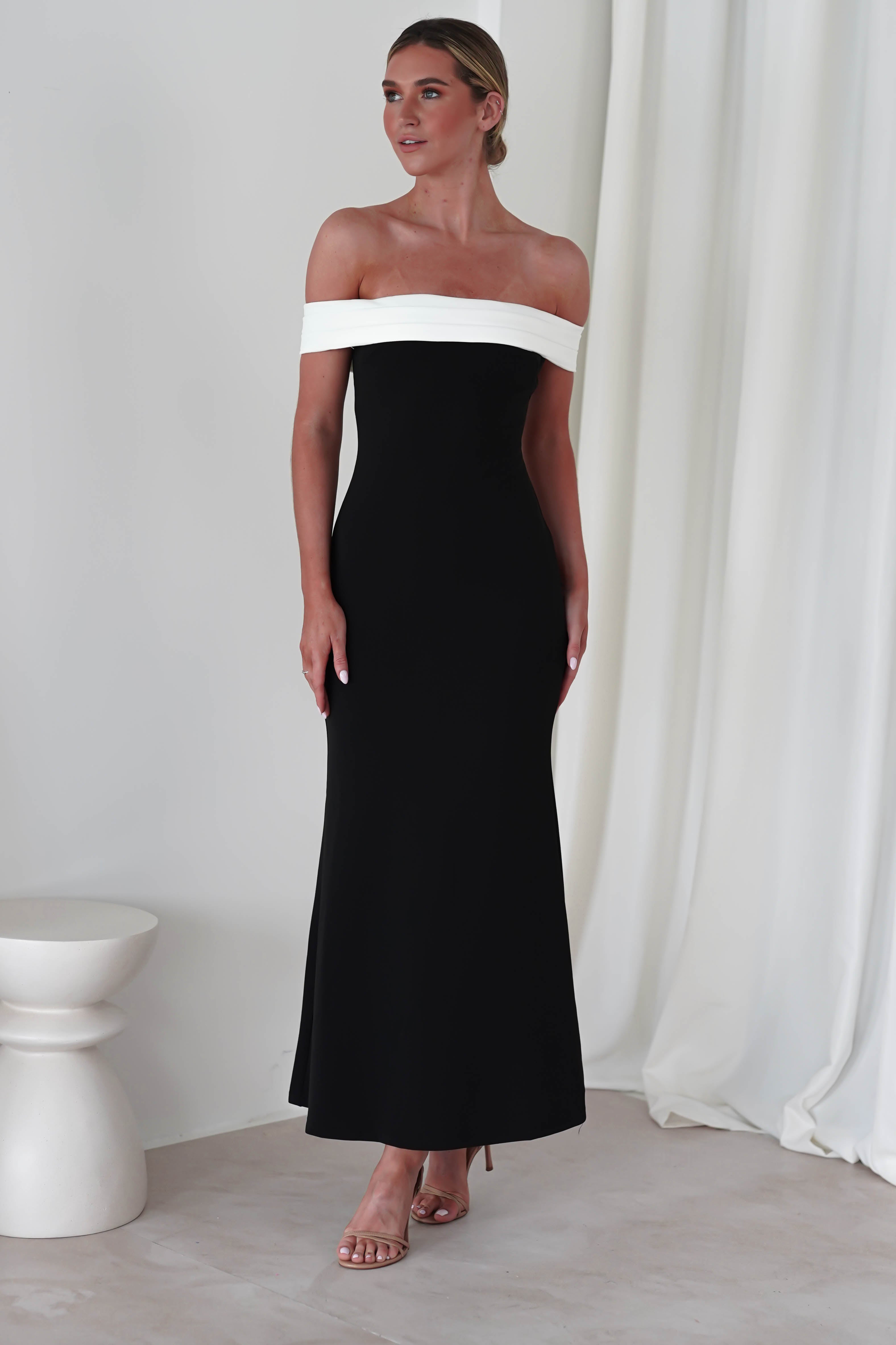Lily Bodycon Maxi Dress | Monochrome | Oh Hello Clothing | XS (6)