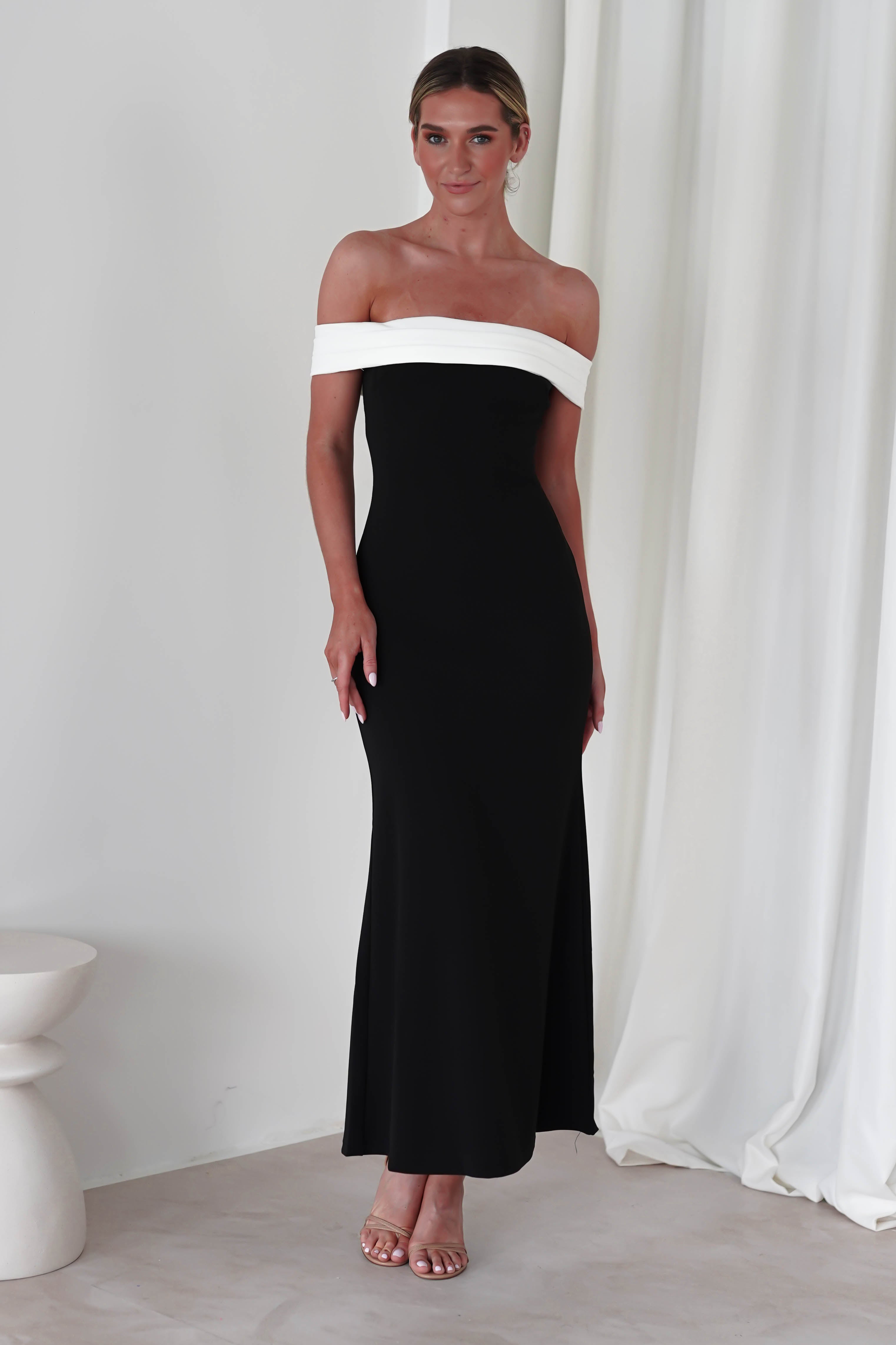 Lily Bodycon Maxi Dress | Monochrome | Oh Hello Clothing | XS (6)
