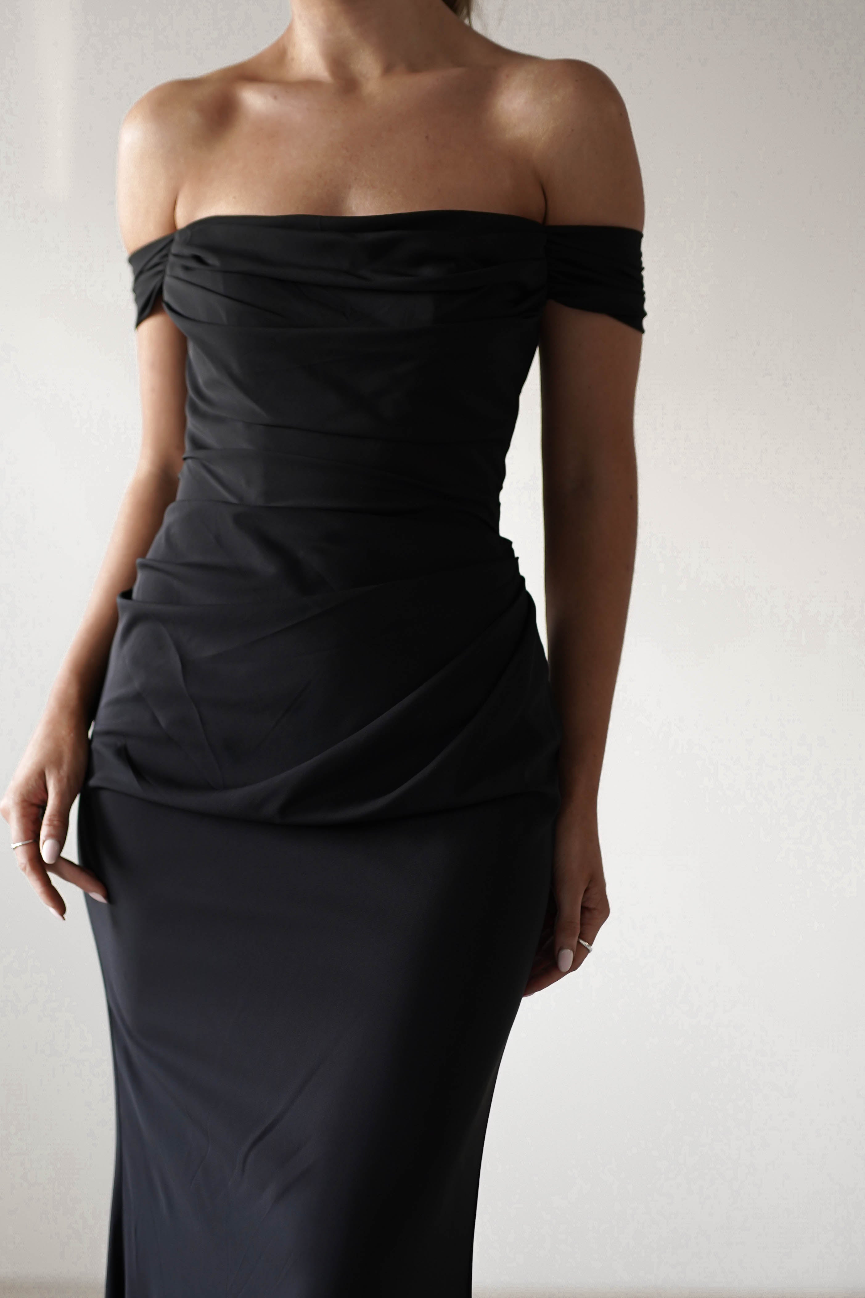 Cinderella Wedding Guest Dresses Lisa Multiway Chiffon Gown | Black
