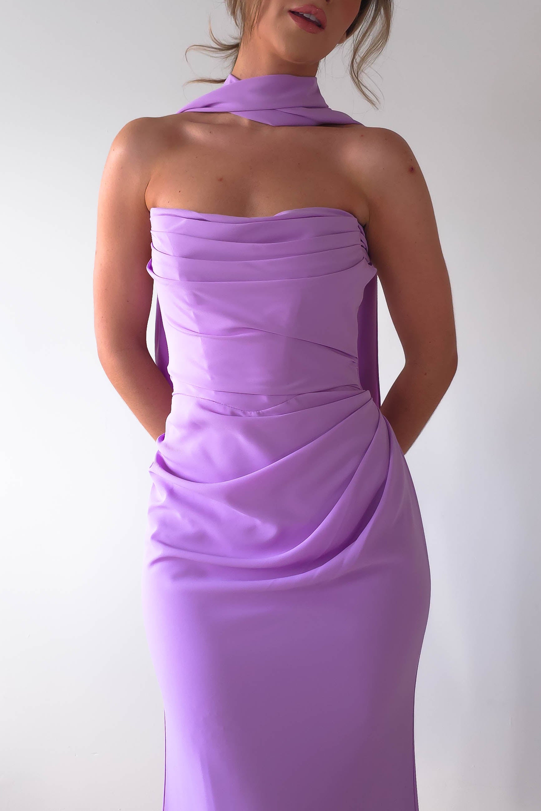 Lisa Multiway Chiffon Gown | Lilac | Oh Hello Clothing | XS (6)