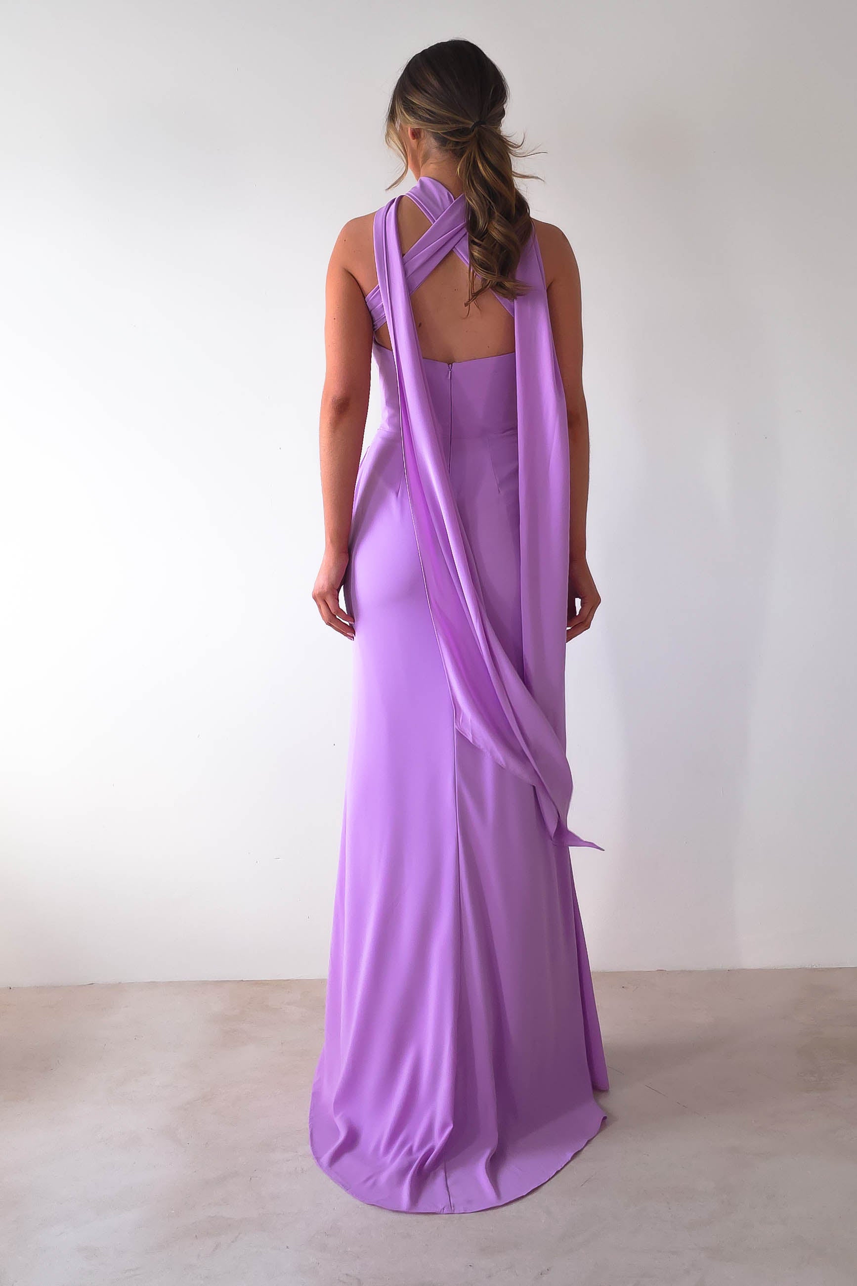 Lisa Multiway Chiffon Gown | Lilac | Oh Hello Clothing | XS (6)