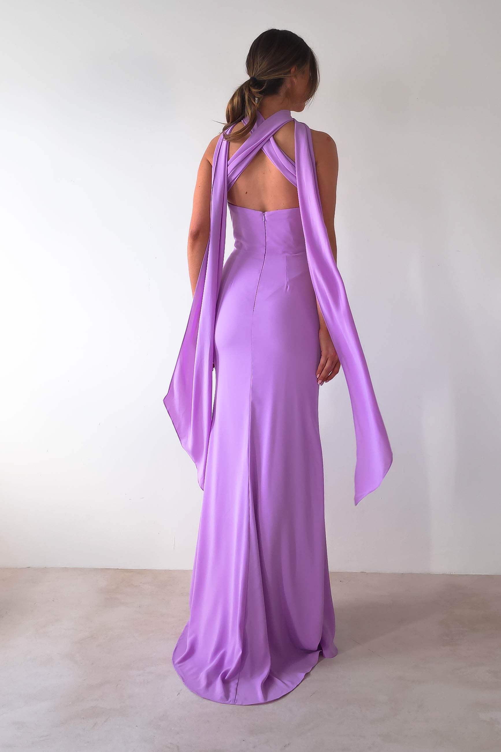 Lisa Multiway Chiffon Gown | Lilac | Oh Hello Clothing | XS (6)