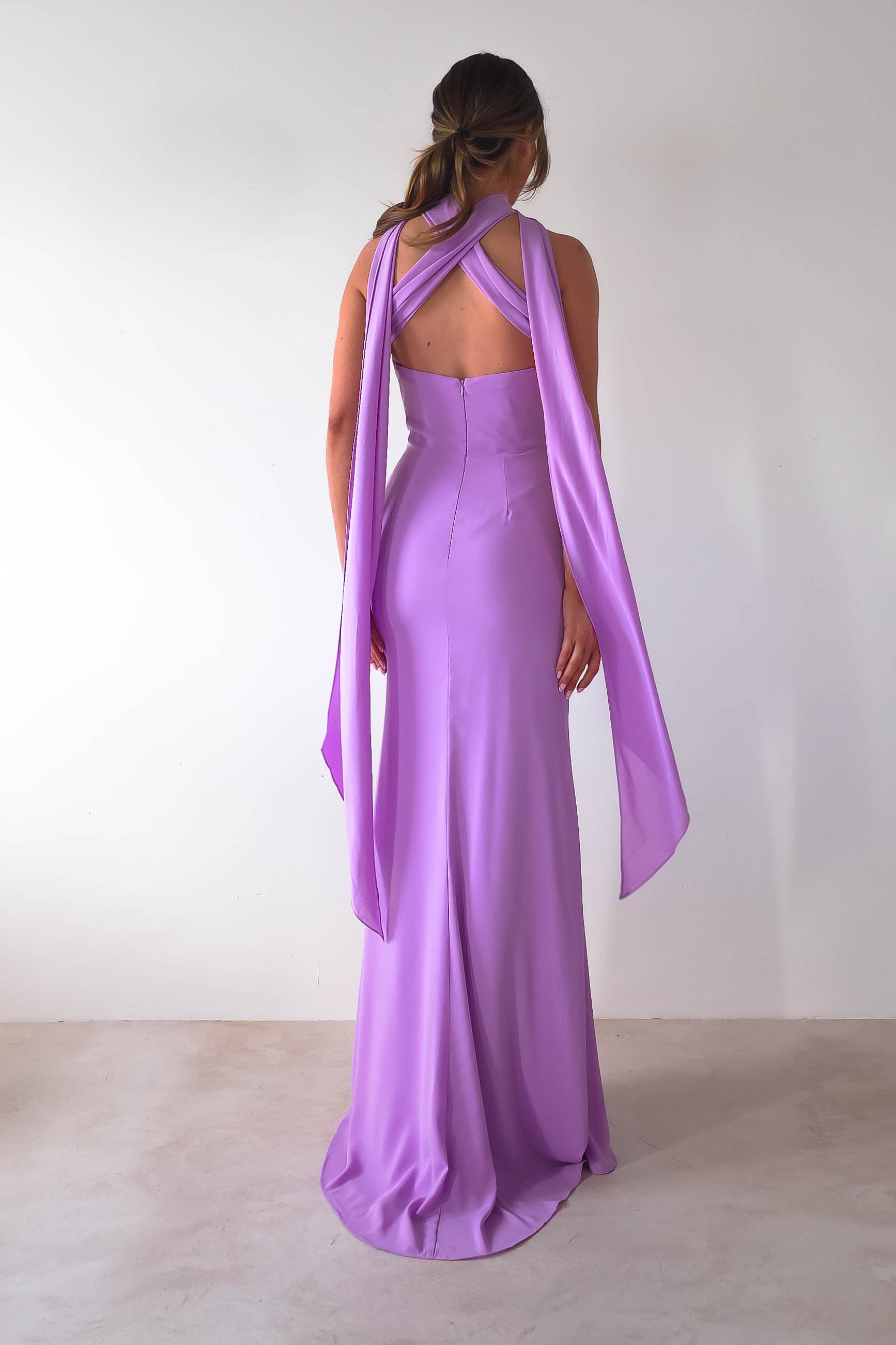 Lisa Multiway Chiffon Gown | Lilac | Oh Hello Clothing | XS (6)