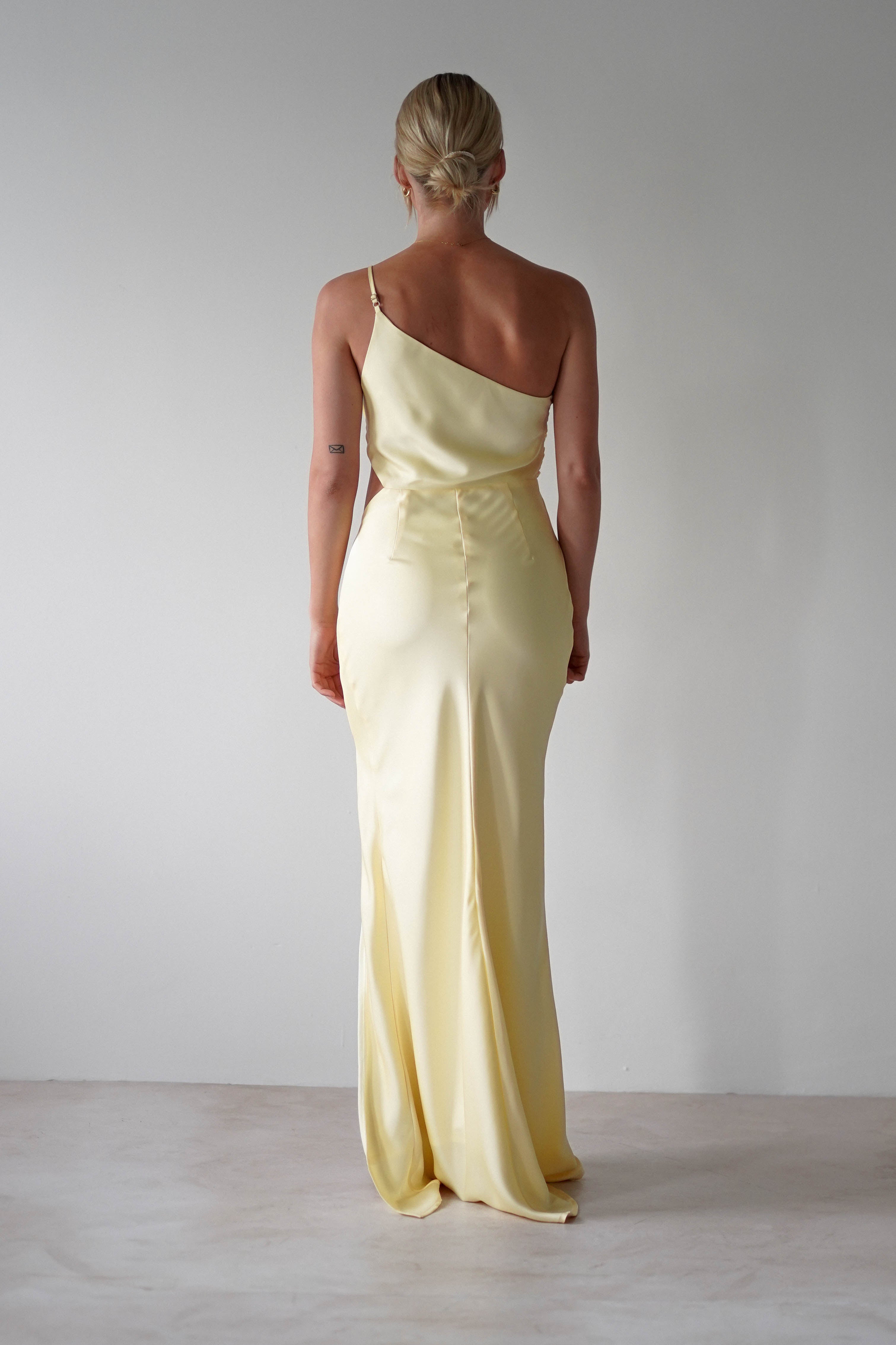 Lyra Soft Matte Satin Maxi Dress | Yellow | Oh Hello Clothing | XS (6)