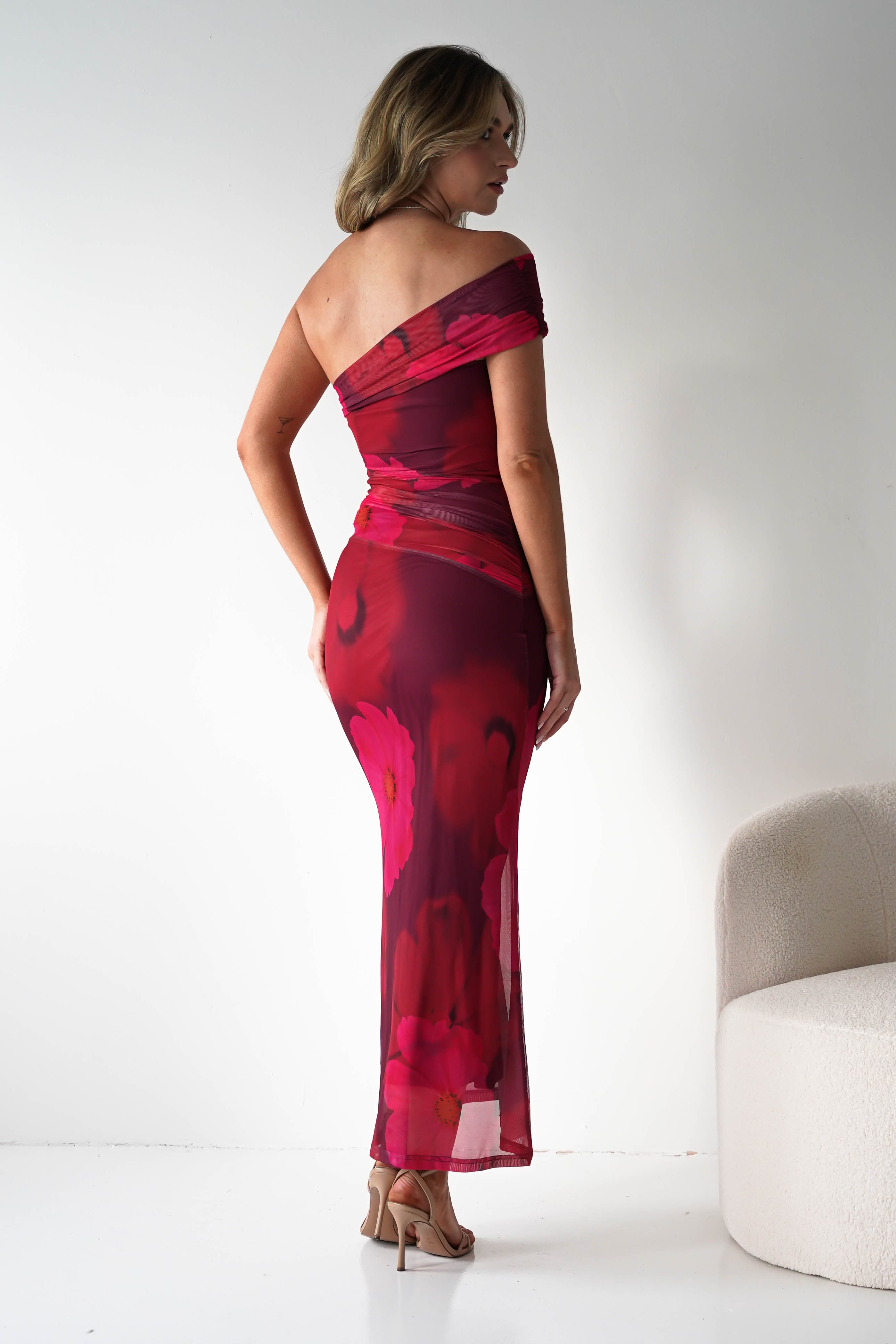 Oh Hello Clothing Dresses Mayflower Mesh Bodycon Midaxi Dress | Mixed Print