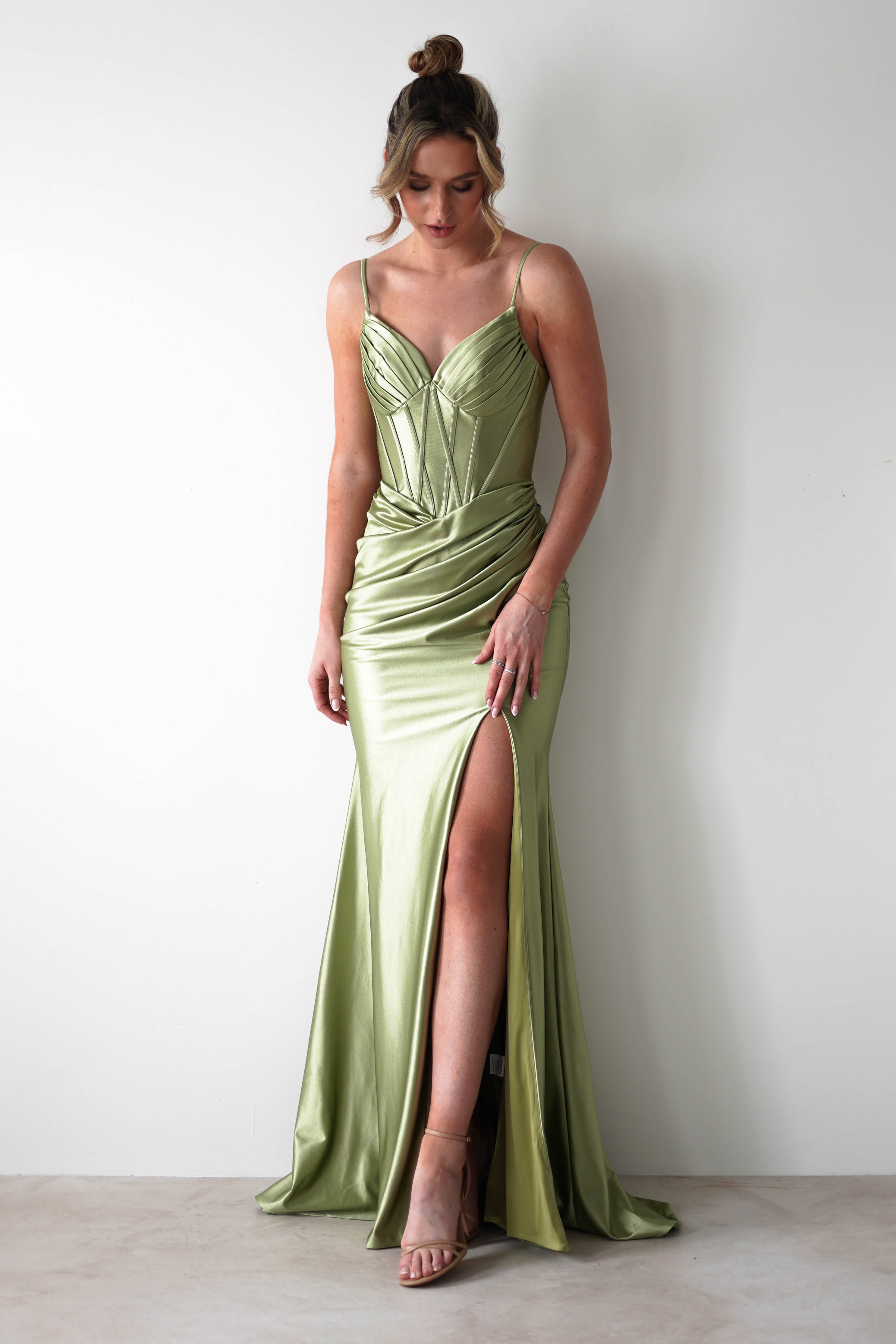 Meaghan Bodycon Gown | Lime Green | Oh Hello Clothing | S (8)