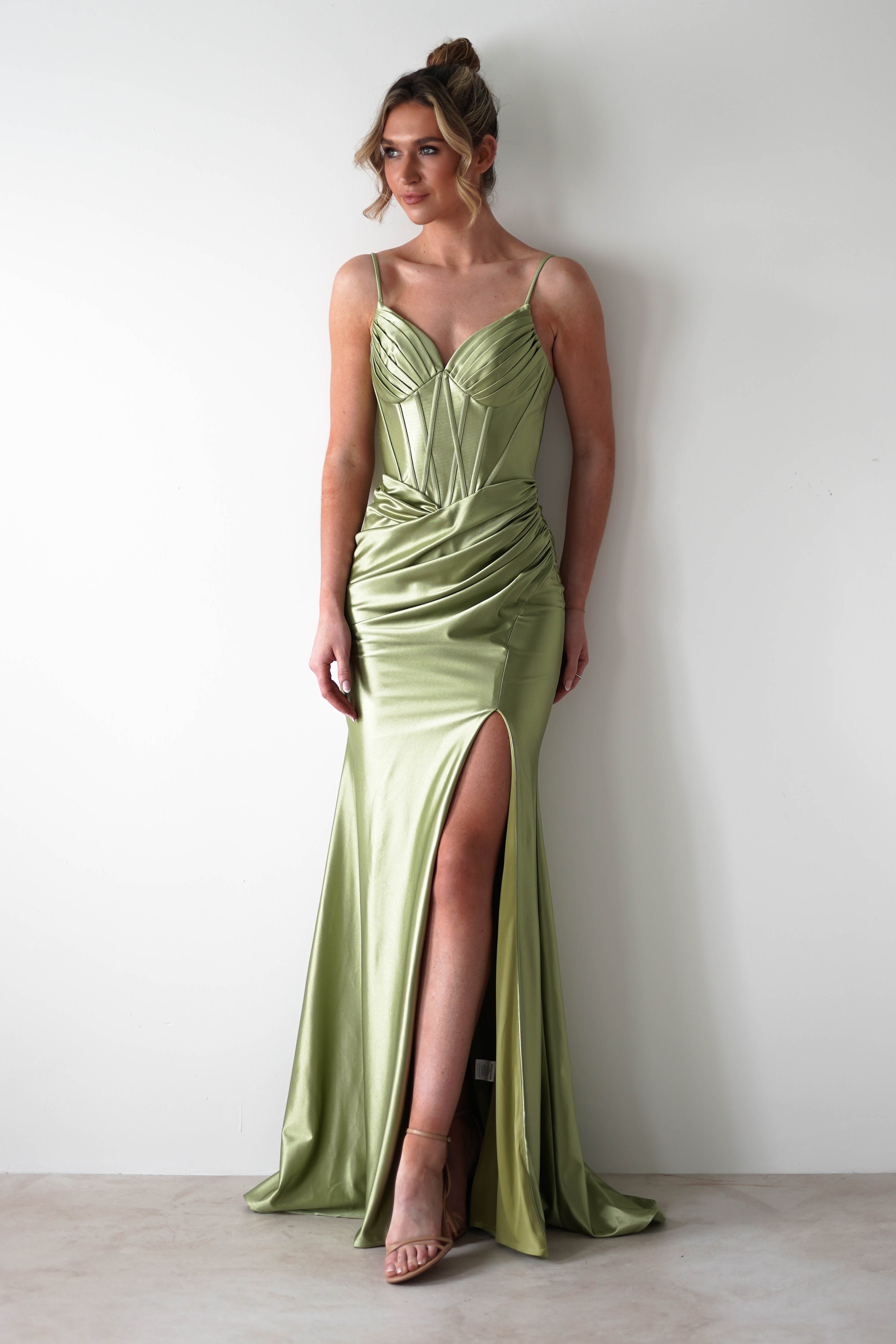 Meaghan Bodycon Gown | Lime Green | Oh Hello Clothing | S (8)