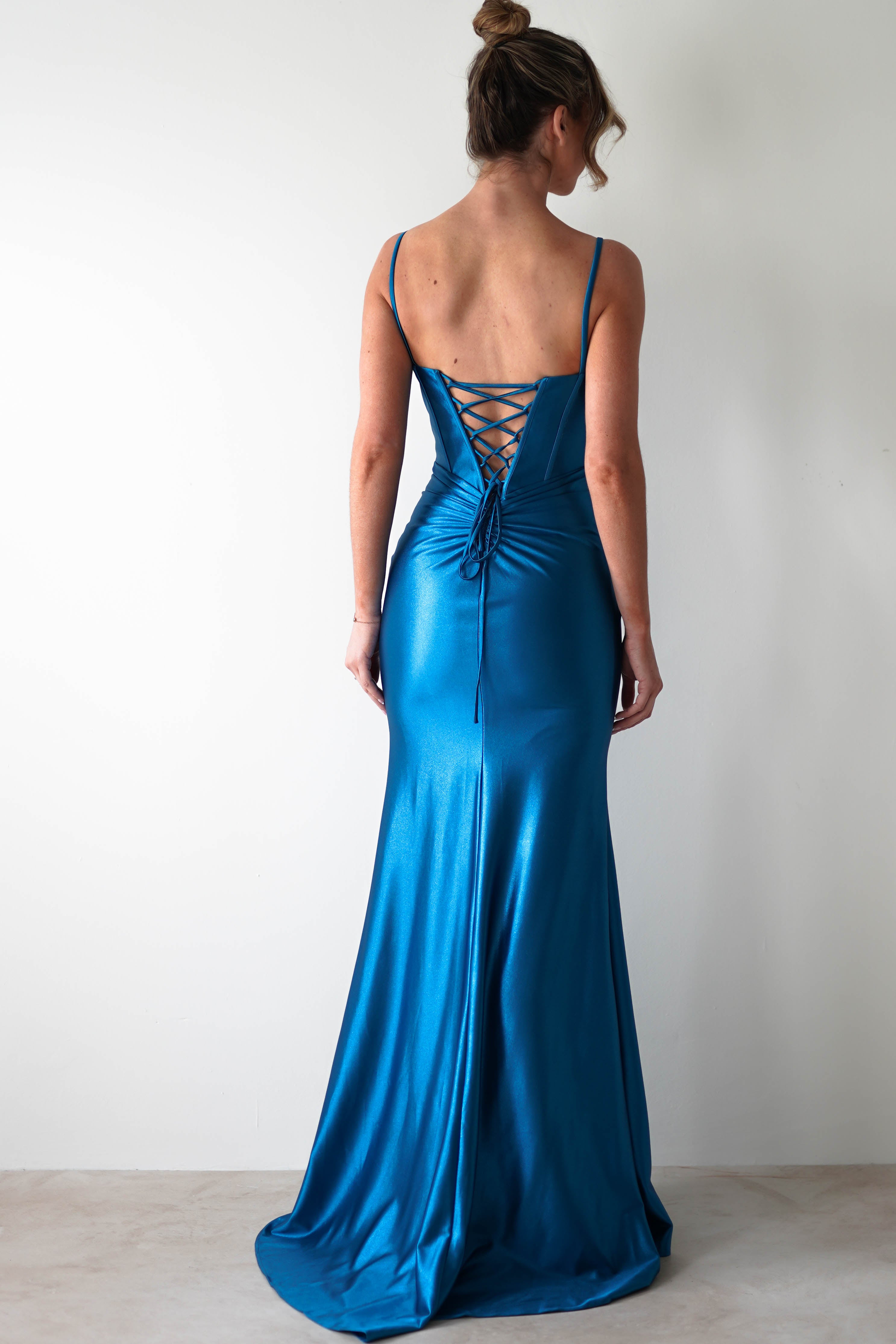 Meaghan Bodycon Gown | Turquoise - Oh Hello Clothing