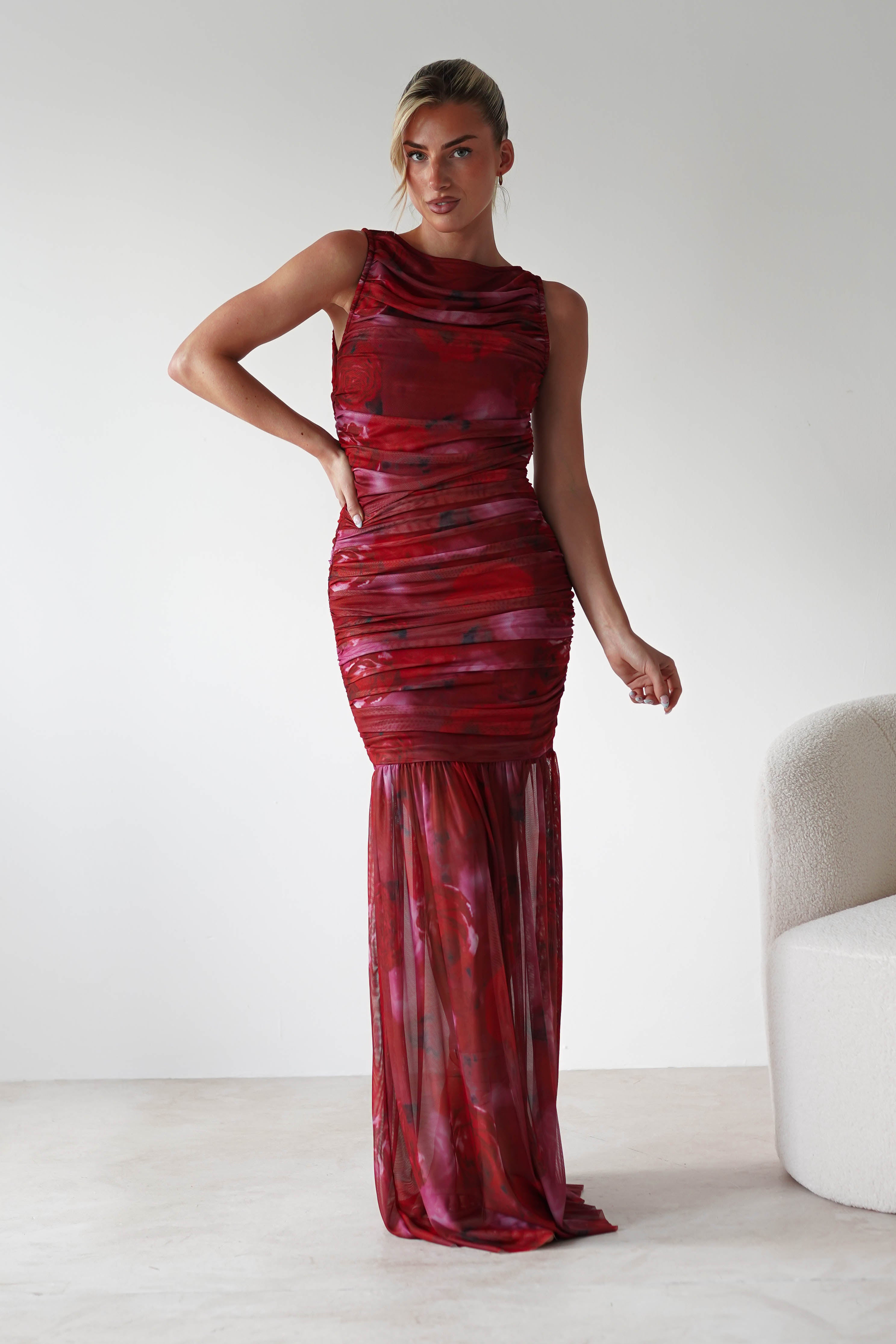 Merlo Mesh Bandage Dress | Mixed Print | Oh Hello Clothing | S (8)