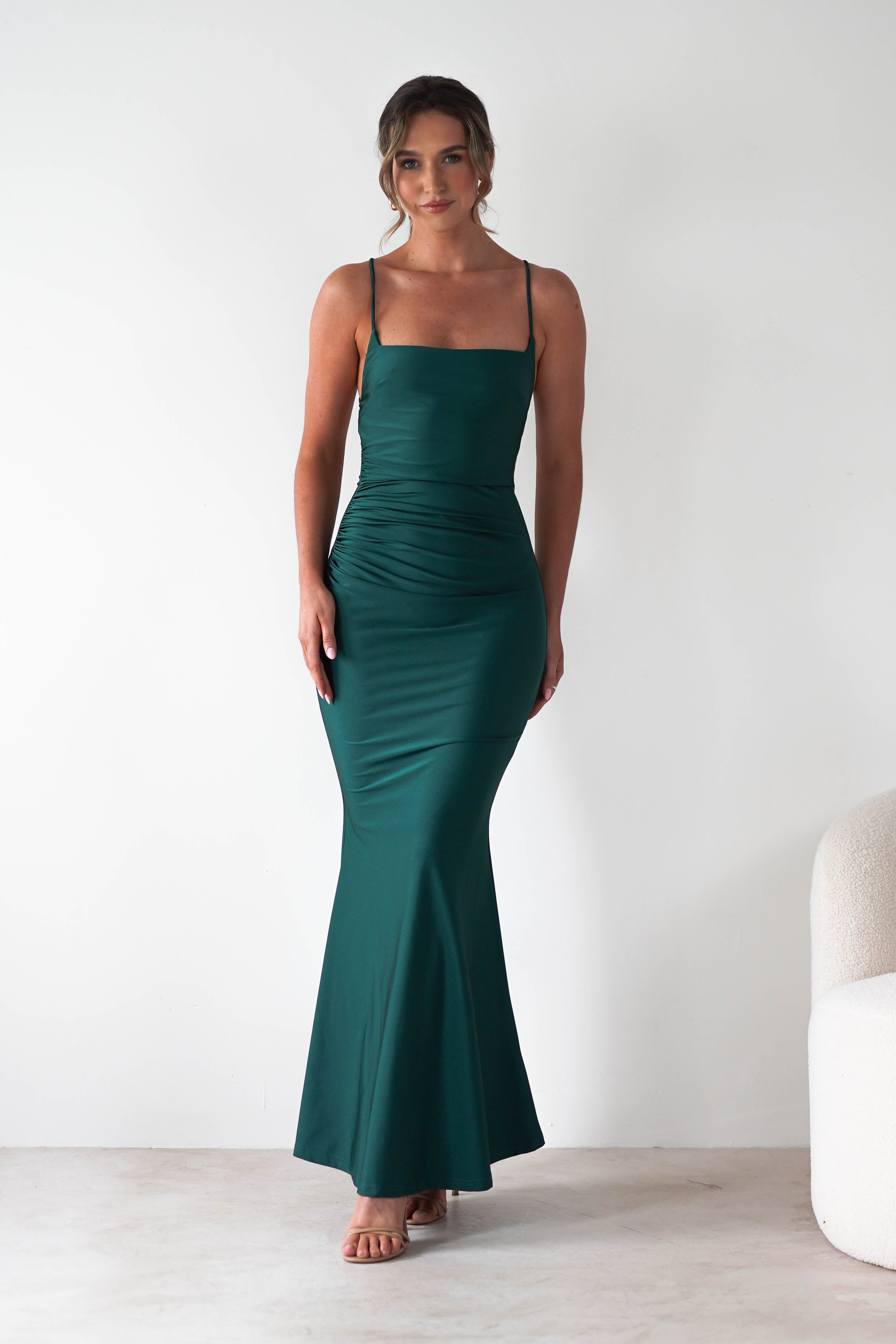 Monette Bodycon Maxi Gown | Emerald Green | Oh Hello Clothing | XS (6)