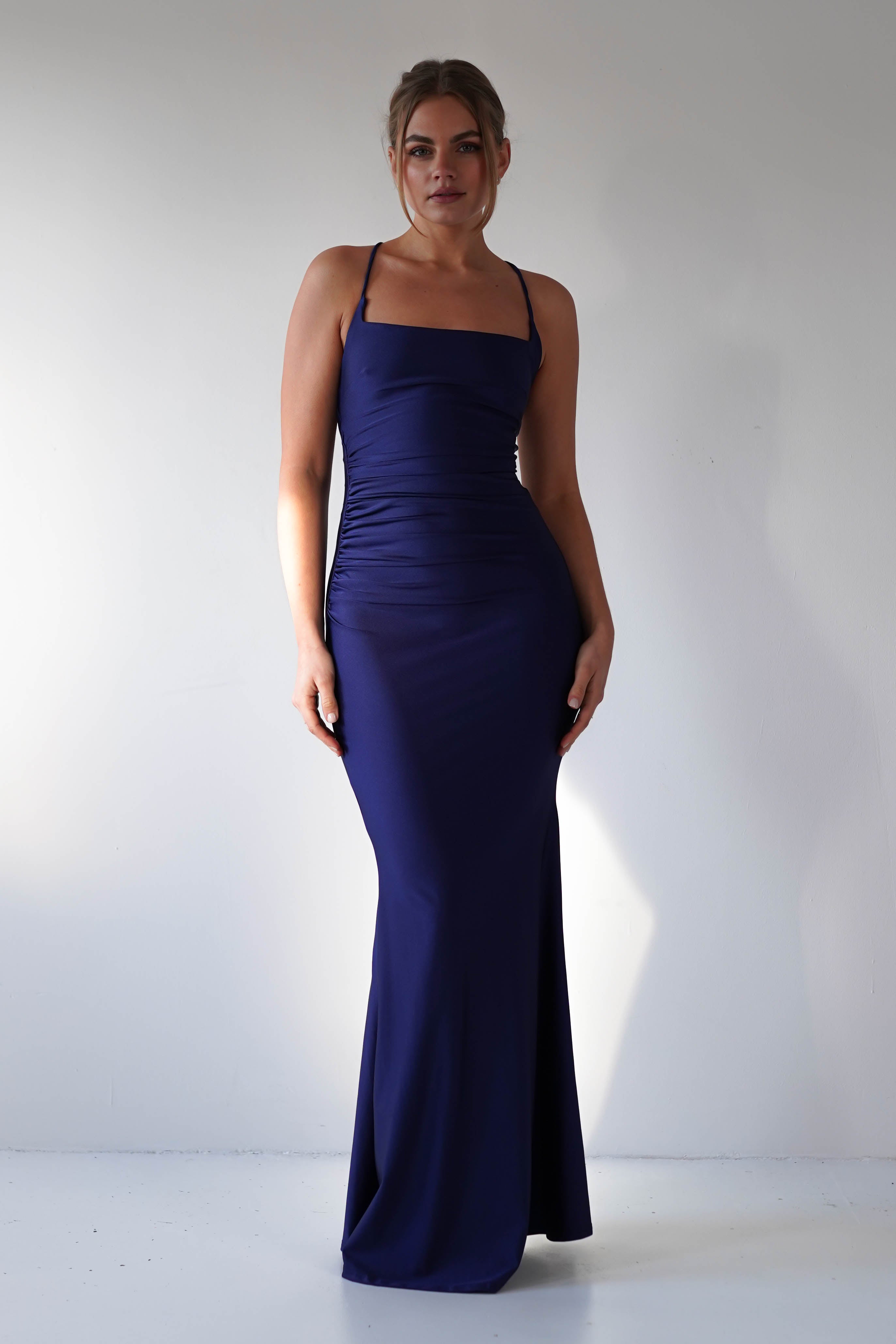 Monette Bodycon Maxi Gown | Navy | Oh Hello Clothing | XS (6)