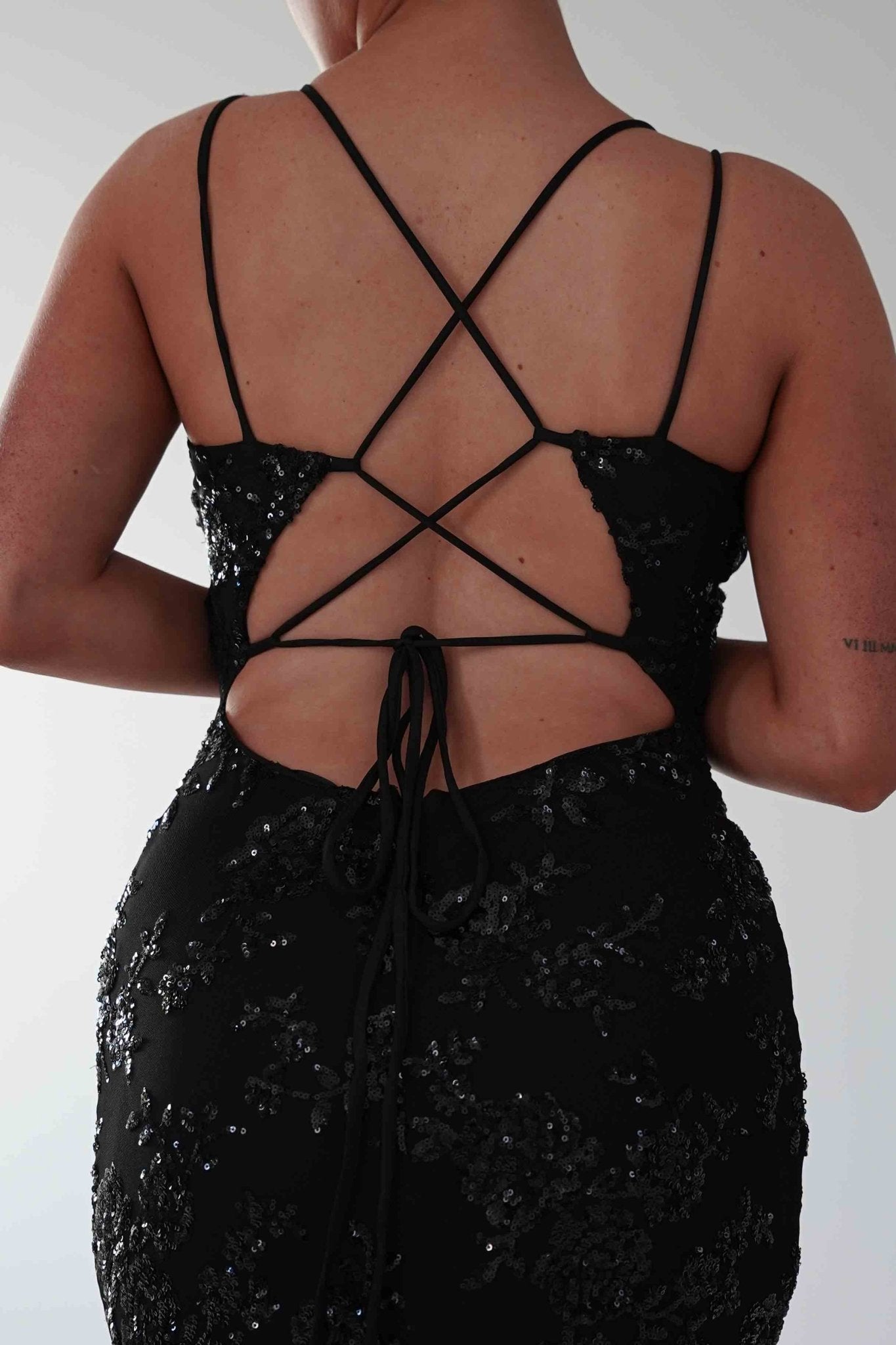 Oh Hello Clothing Dresses 1*DONE -LOVESOME-CD30340-BLACK SEQUIN DRESS