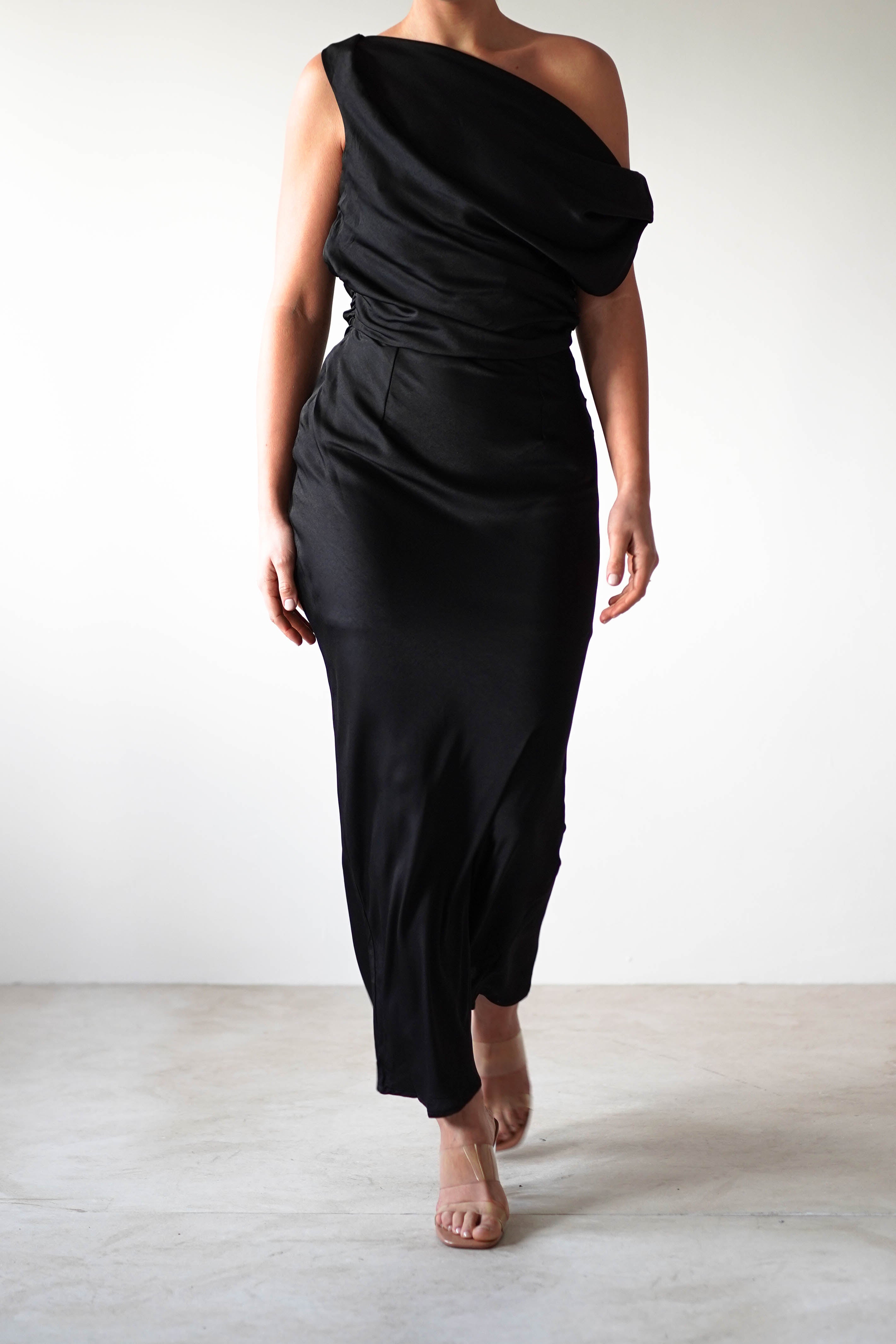 Odelle Soft Off The Shoulder Maxi | Black - Oh Hello Clothing