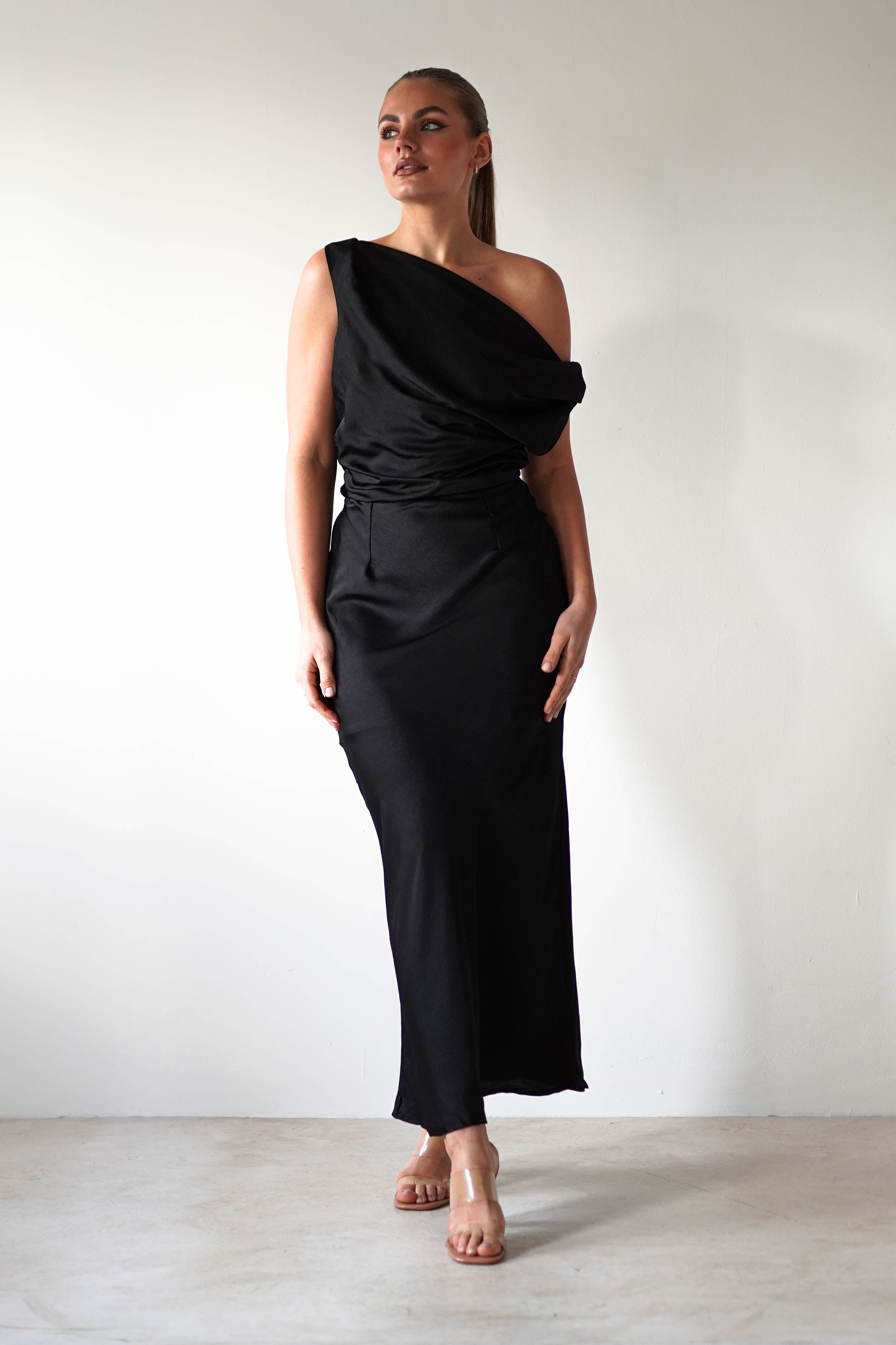 Odelle Soft Off The Shoulder Maxi | Black - Oh Hello Clothing