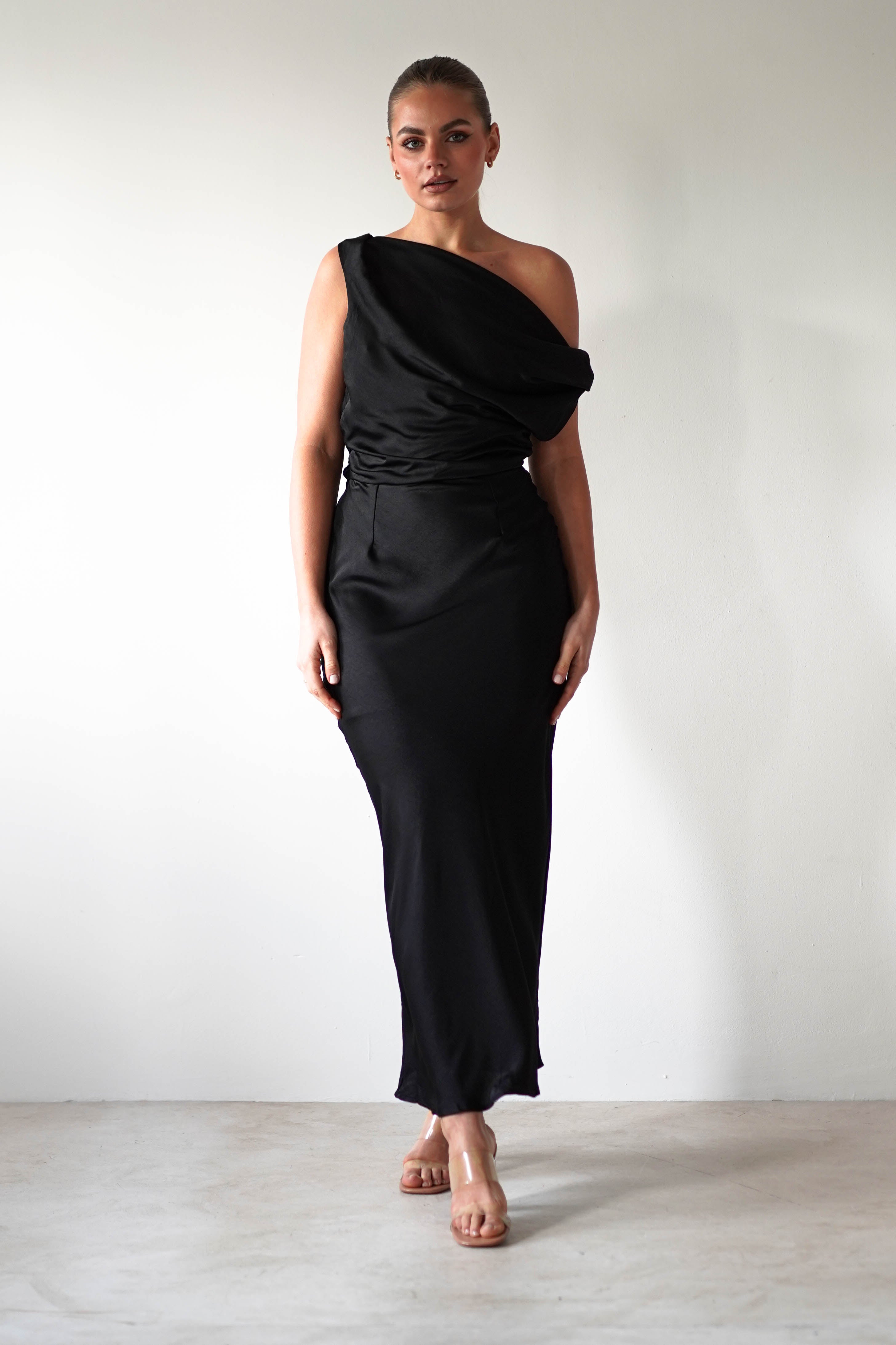 Odelle Soft Off The Shoulder Maxi | Black - Oh Hello Clothing