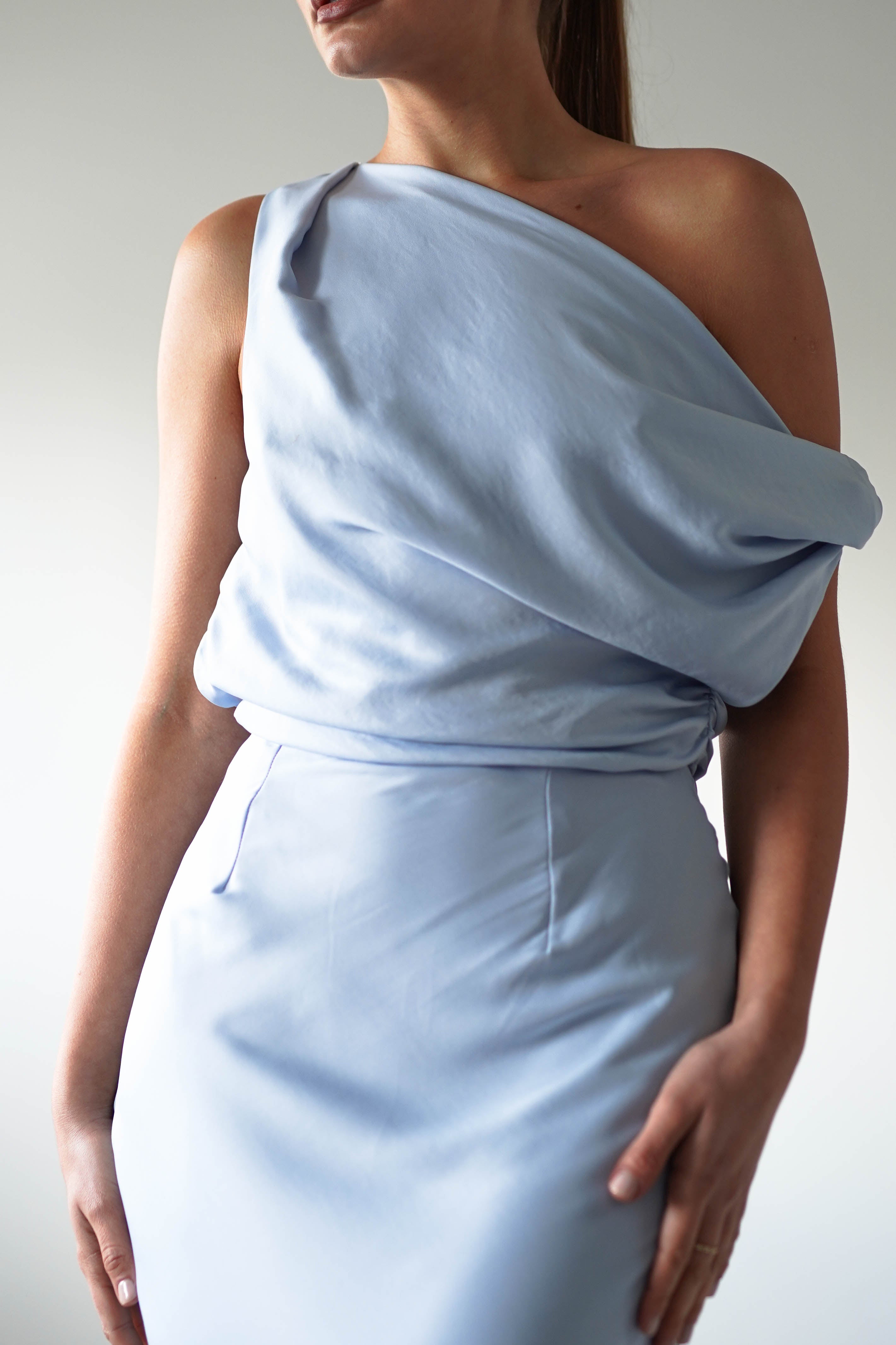 Odelle Soft Off The Shoulder Maxi | Blue - Oh Hello Clothing