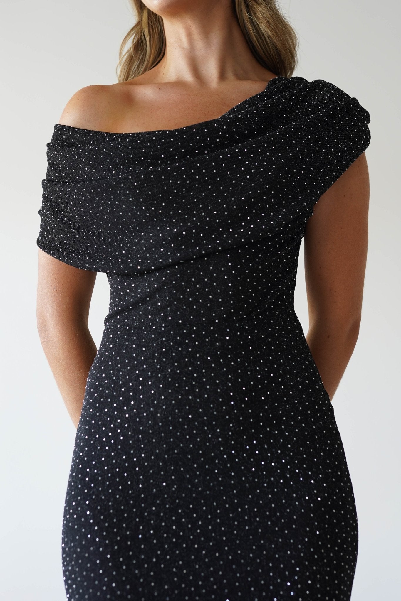 Pascal Bodycon Embellished Maxi Dress | Black | Oh Hello Clothing | S (8)