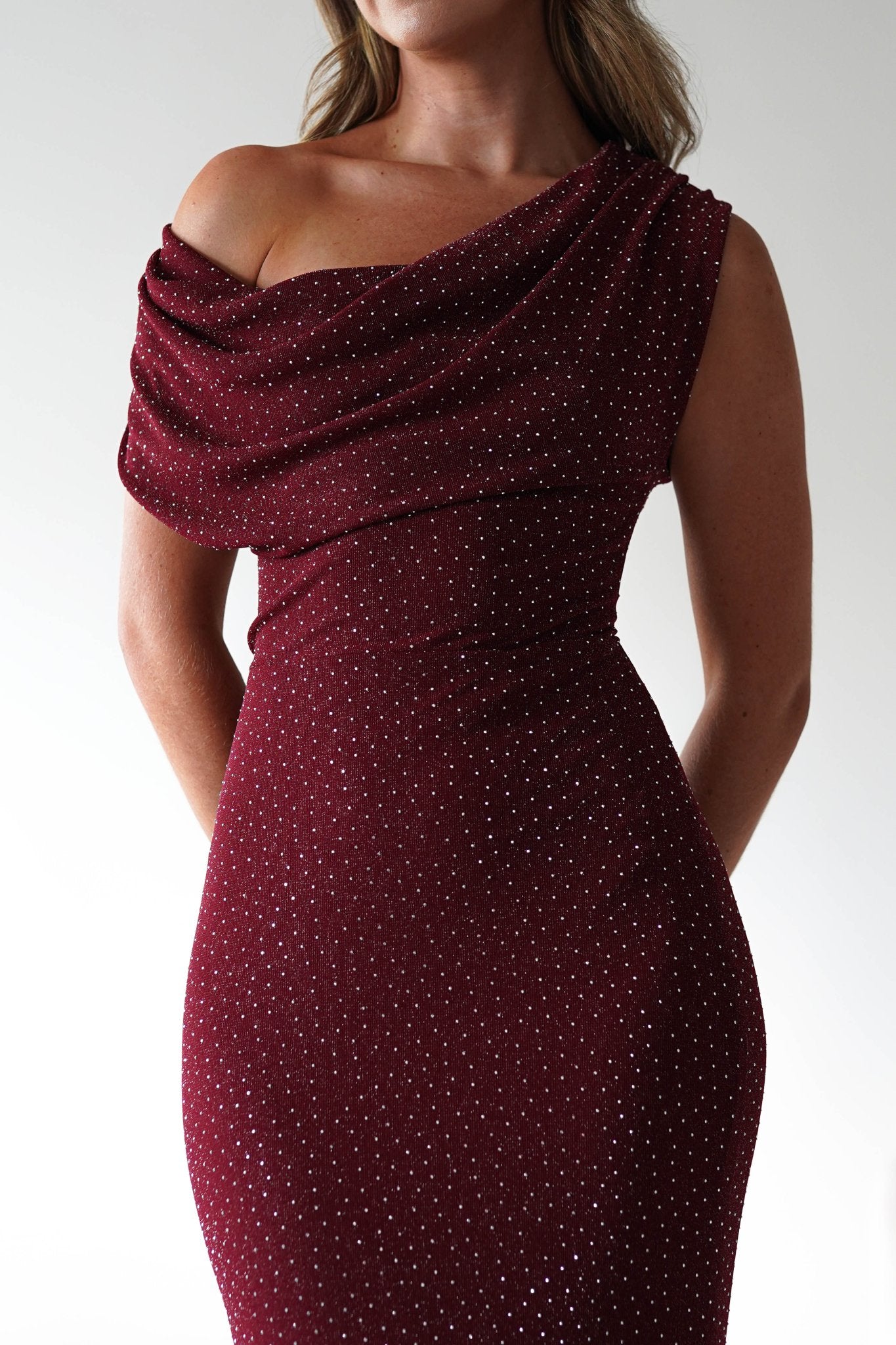 Pascal Bodycon Embellished Maxi Dress | Wine | Oh Hello Clothing | S (8)