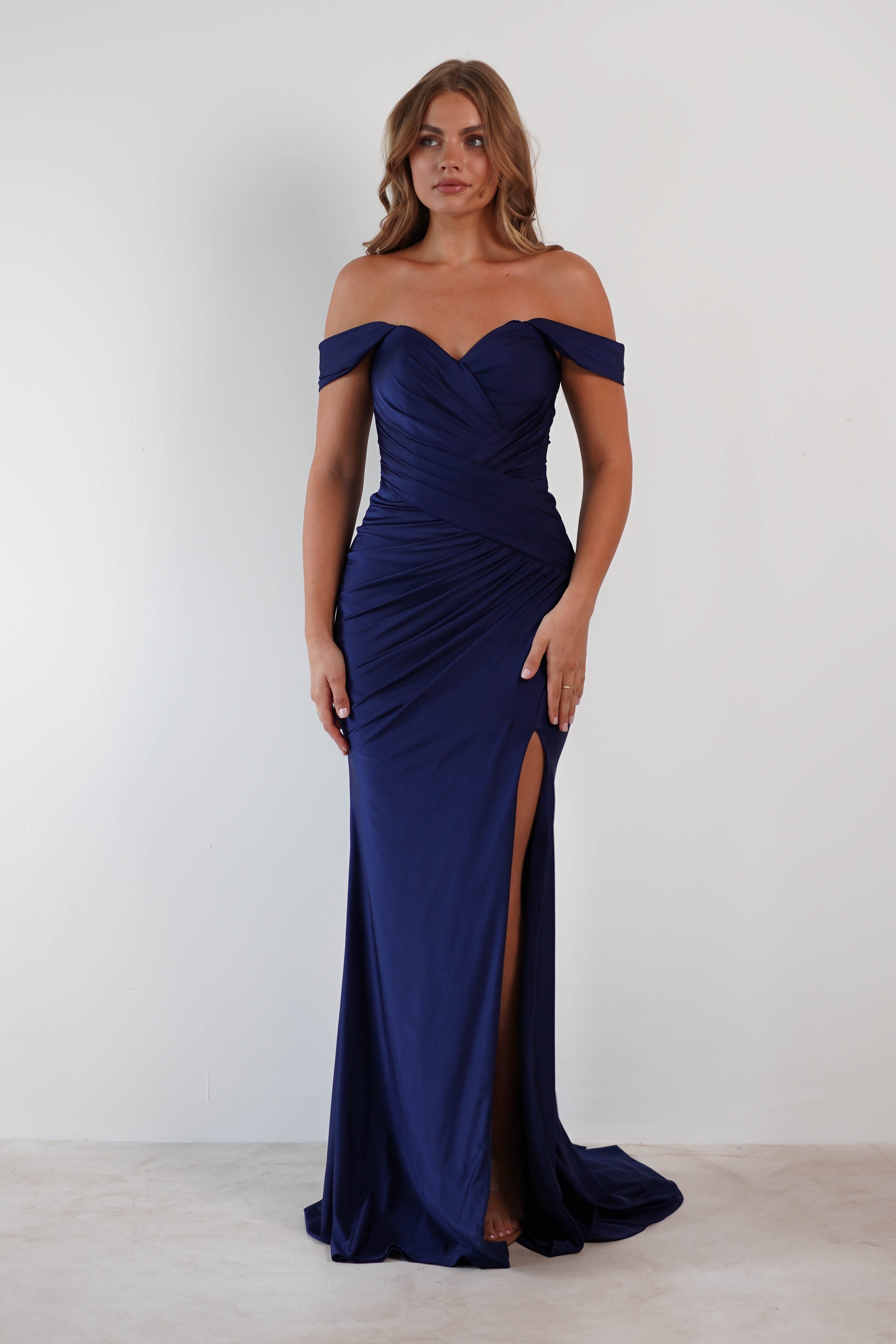 Pepper Bodycon Gown | Navy - Oh Hello Clothing