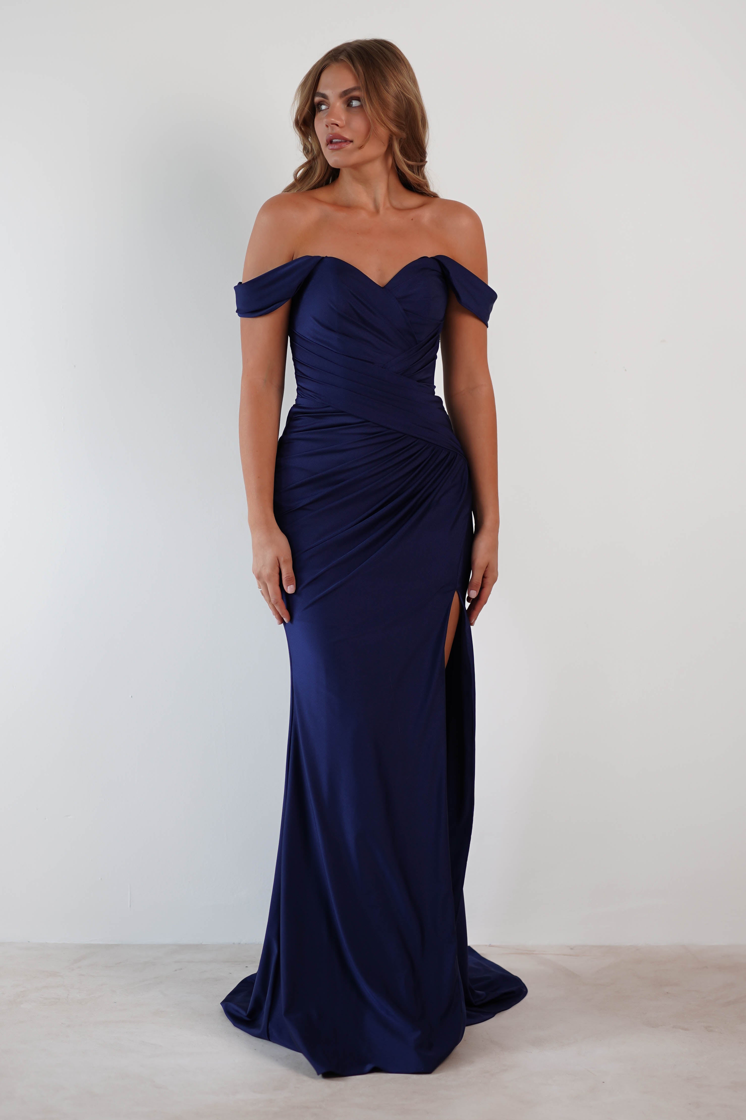 Pepper Bodycon Gown | Navy - Oh Hello Clothing